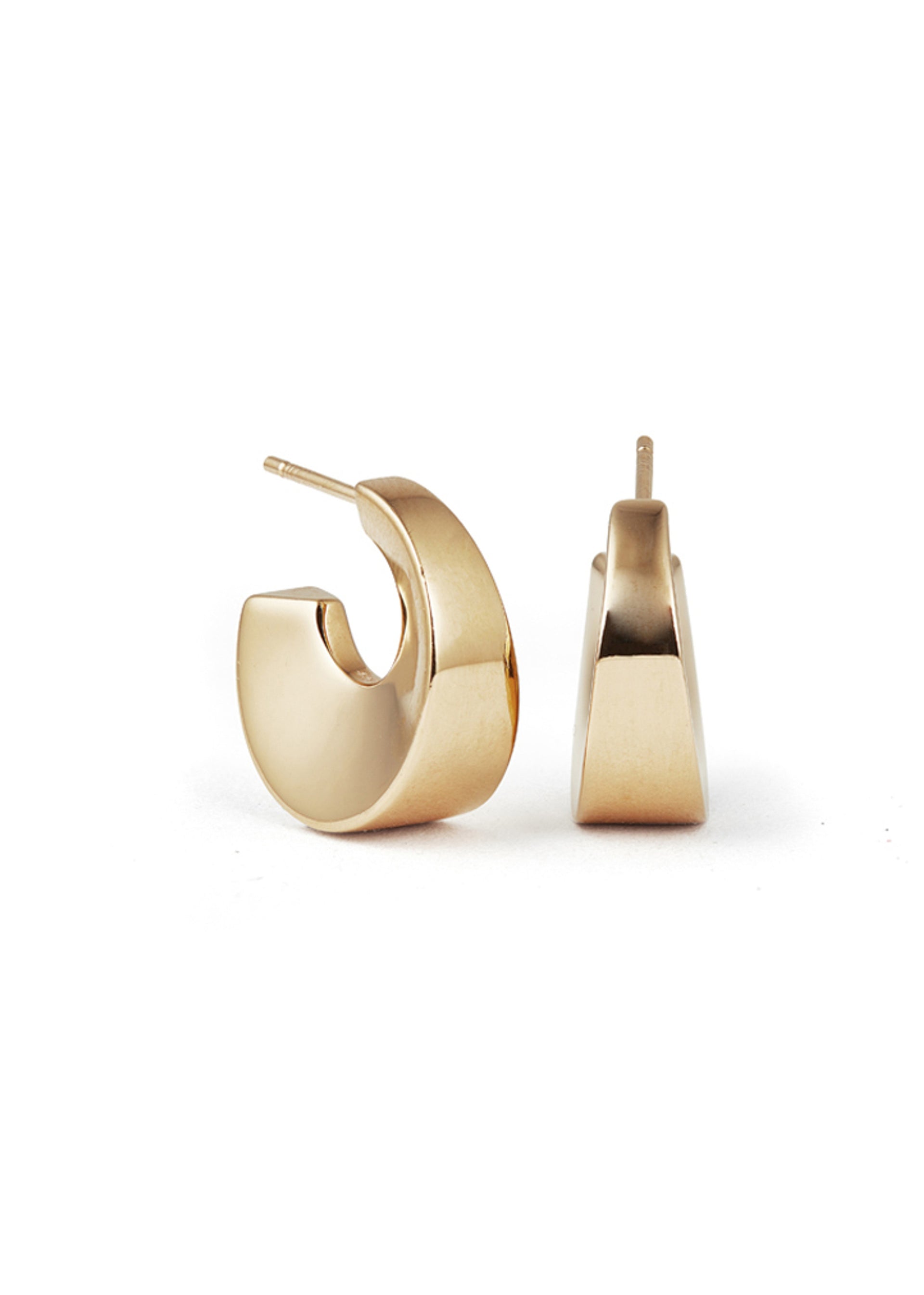 Arc Chunky 14kt gold vermeil hoop earrings