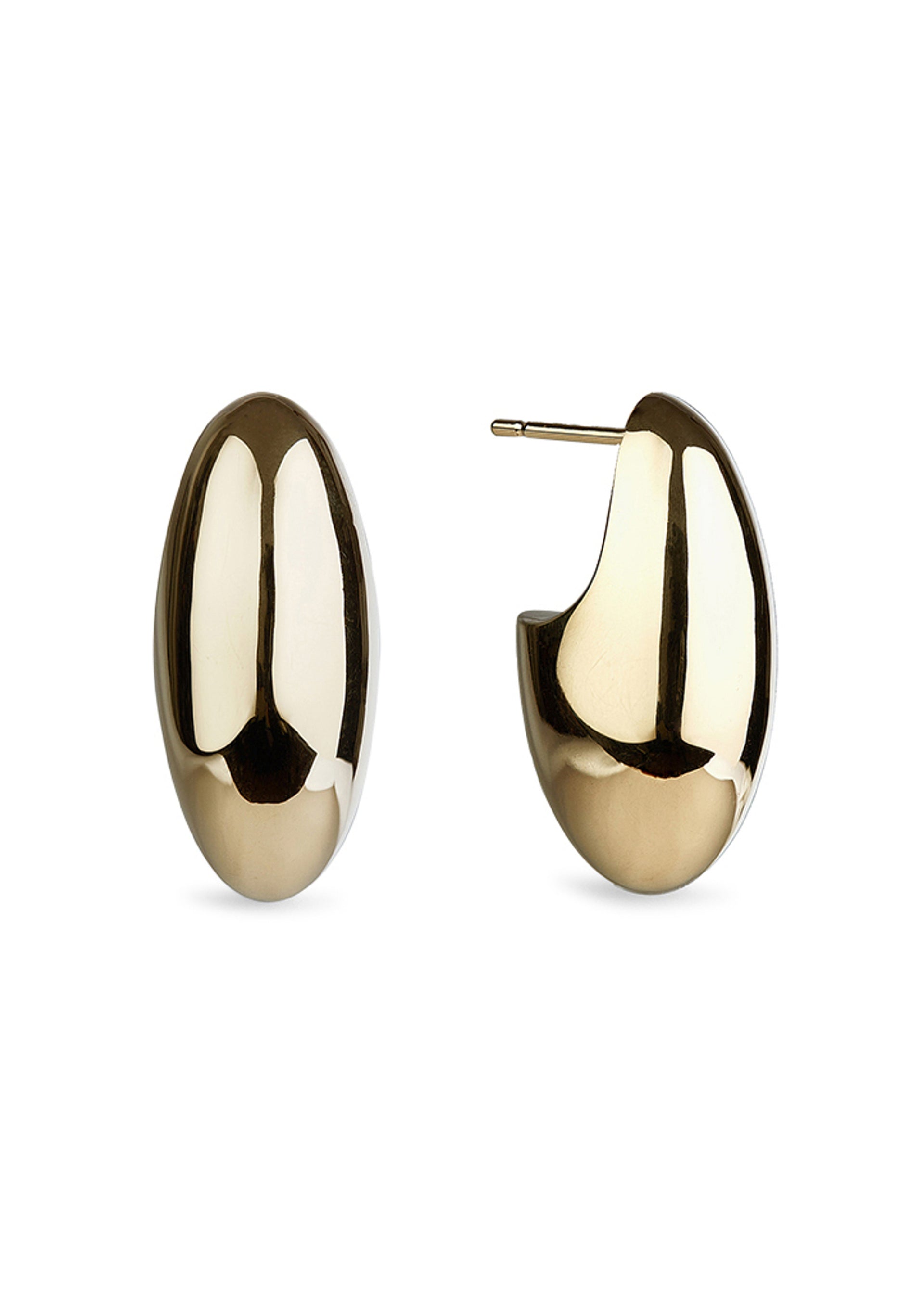 Pebble 14kt gold vermeil drop earrings