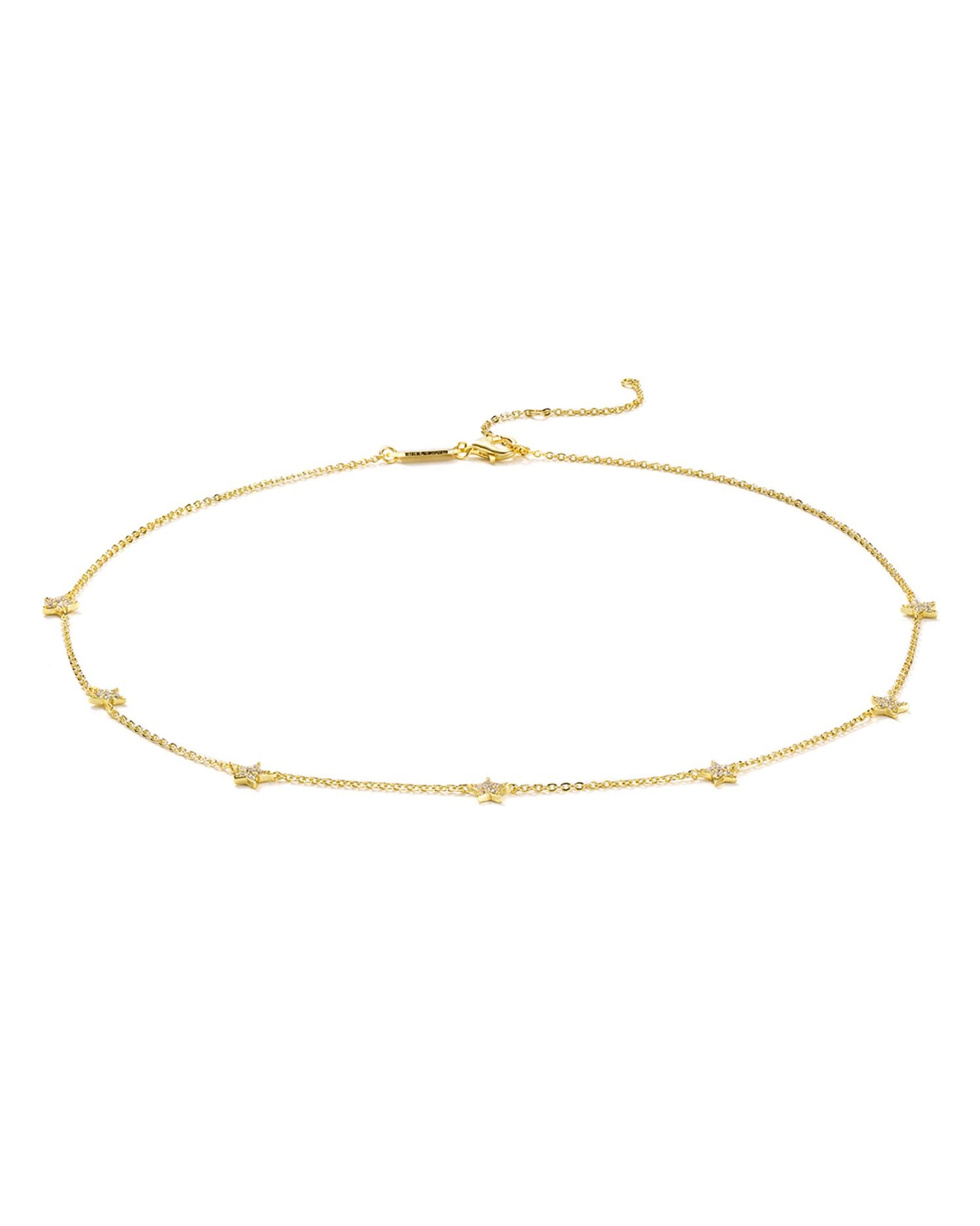 Pavé Star Choker Necklace, 15"