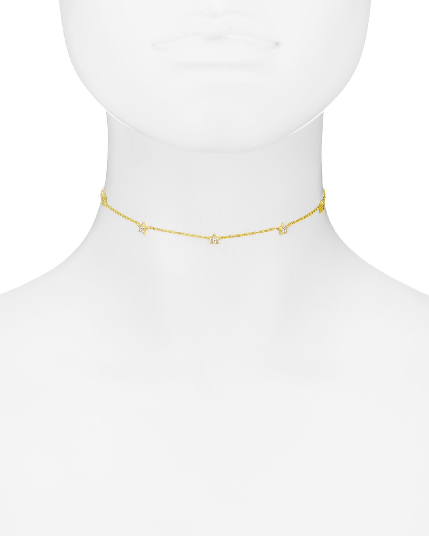 Pavé Star Choker Necklace, 15"