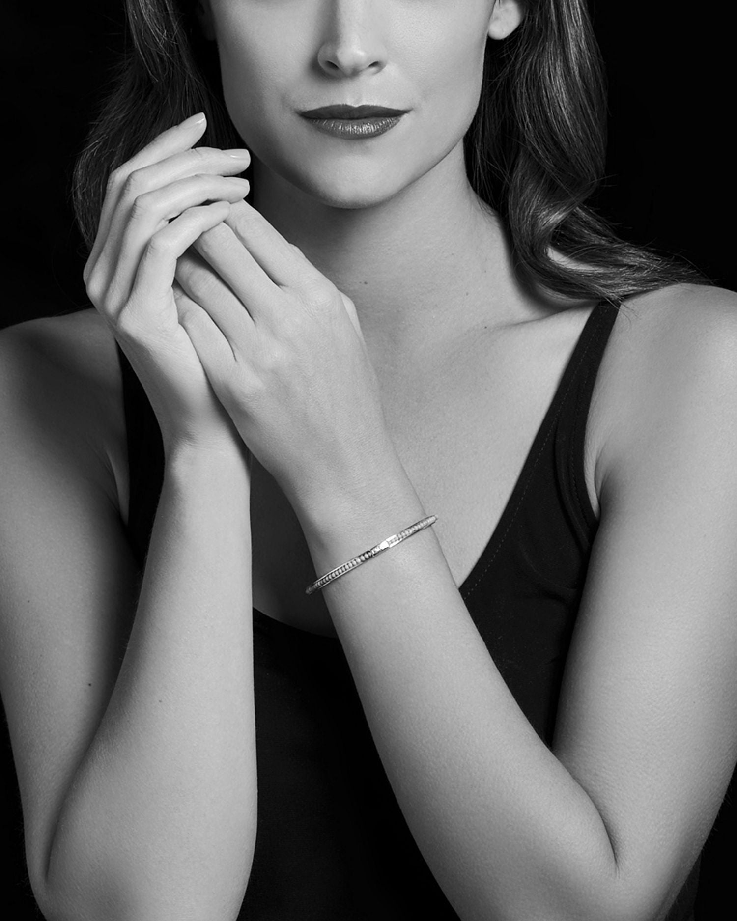 LAGOS Sterling Silver Caviar Icon Beaded Bangle Bracelet