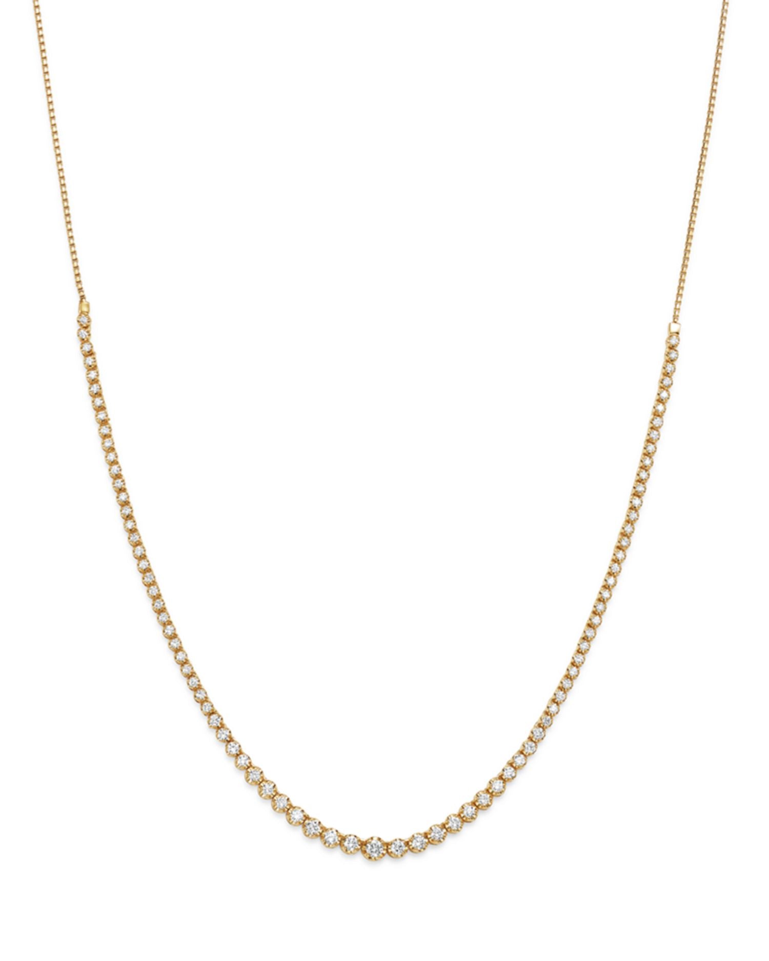 Diamond Graduated Bolo Necklace in 14K Yellow Gold, 2.50 ct. t.w. - Exclusive