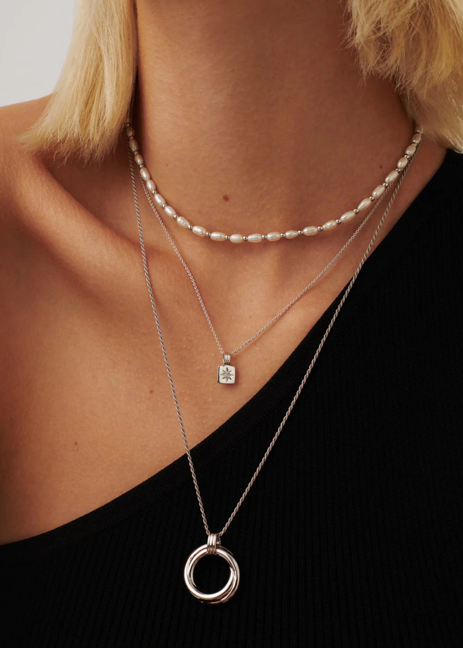 Mini Star Ridge sterling silver necklace