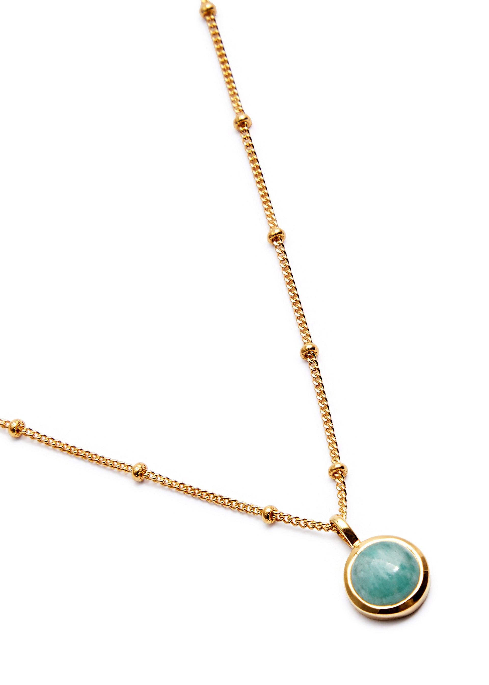 Healing Stone Bobble 18kt gold-plated necklace