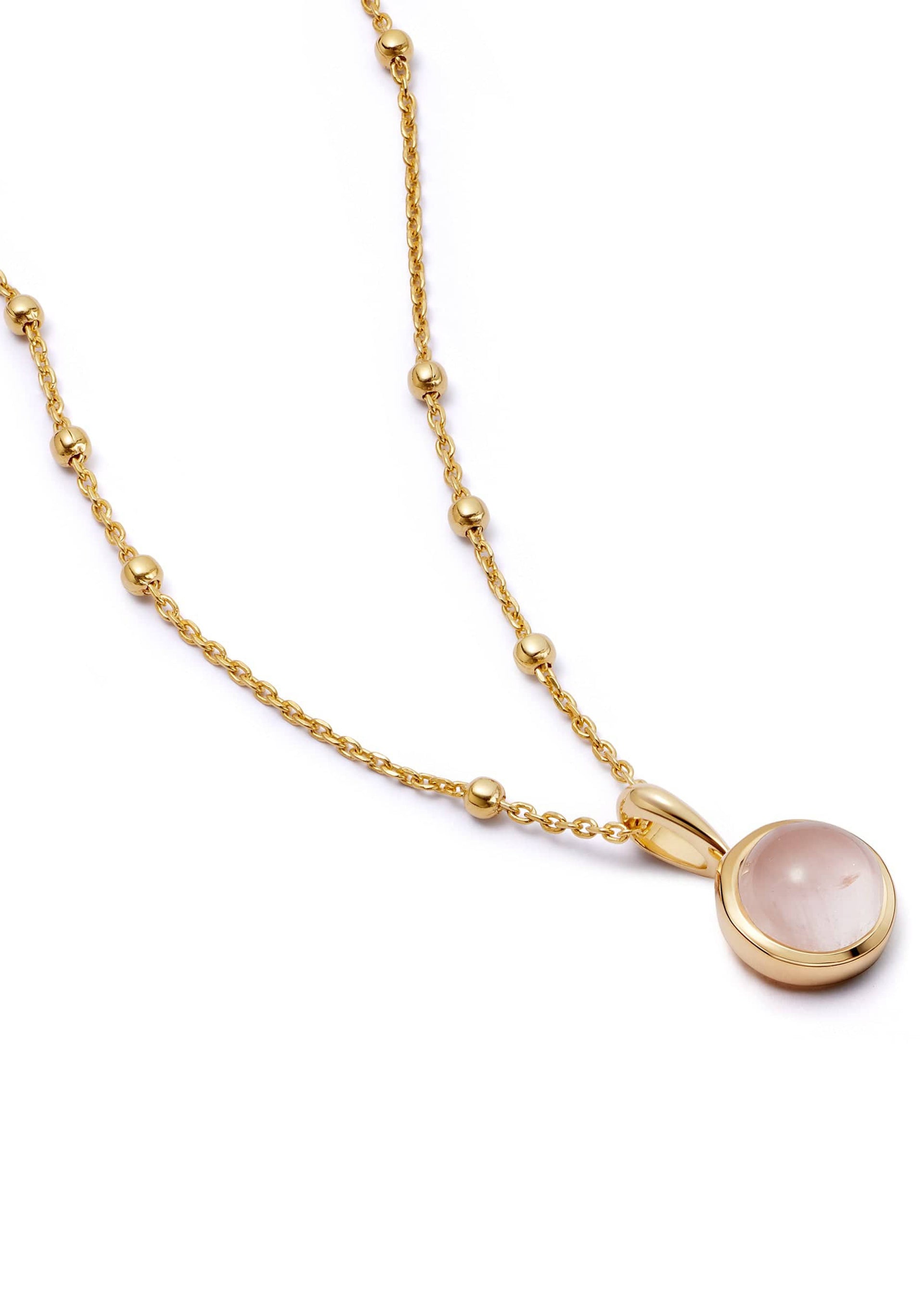 Healing Stone Bobble 18kt gold-plated necklace