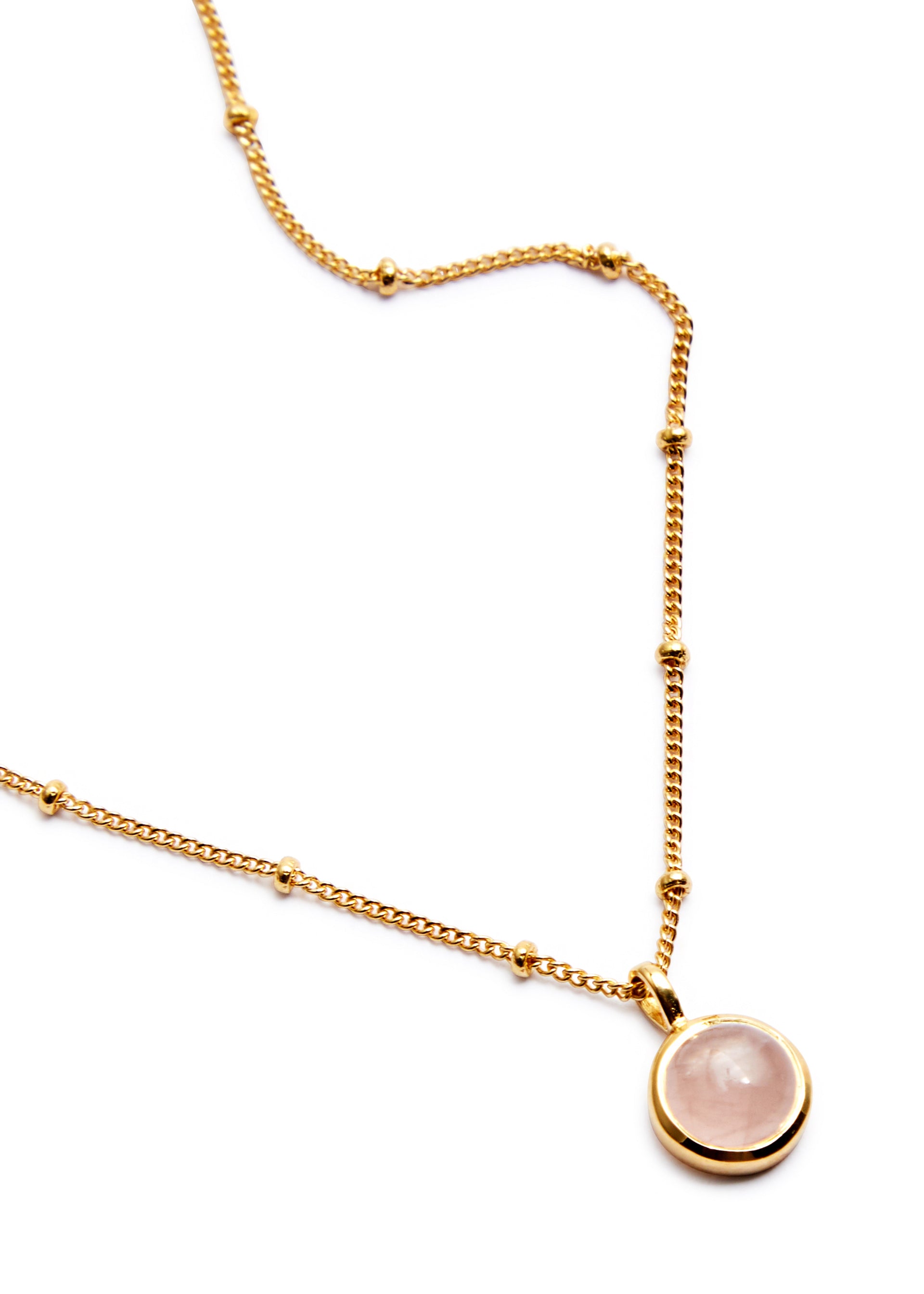 Healing Stone Bobble 18kt gold-plated necklace
