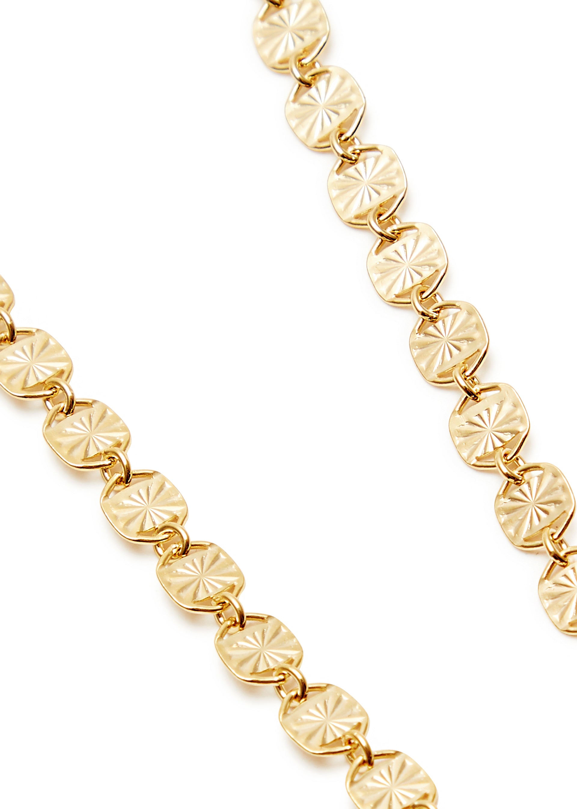 Sunburst 18kt gold-plated necklace