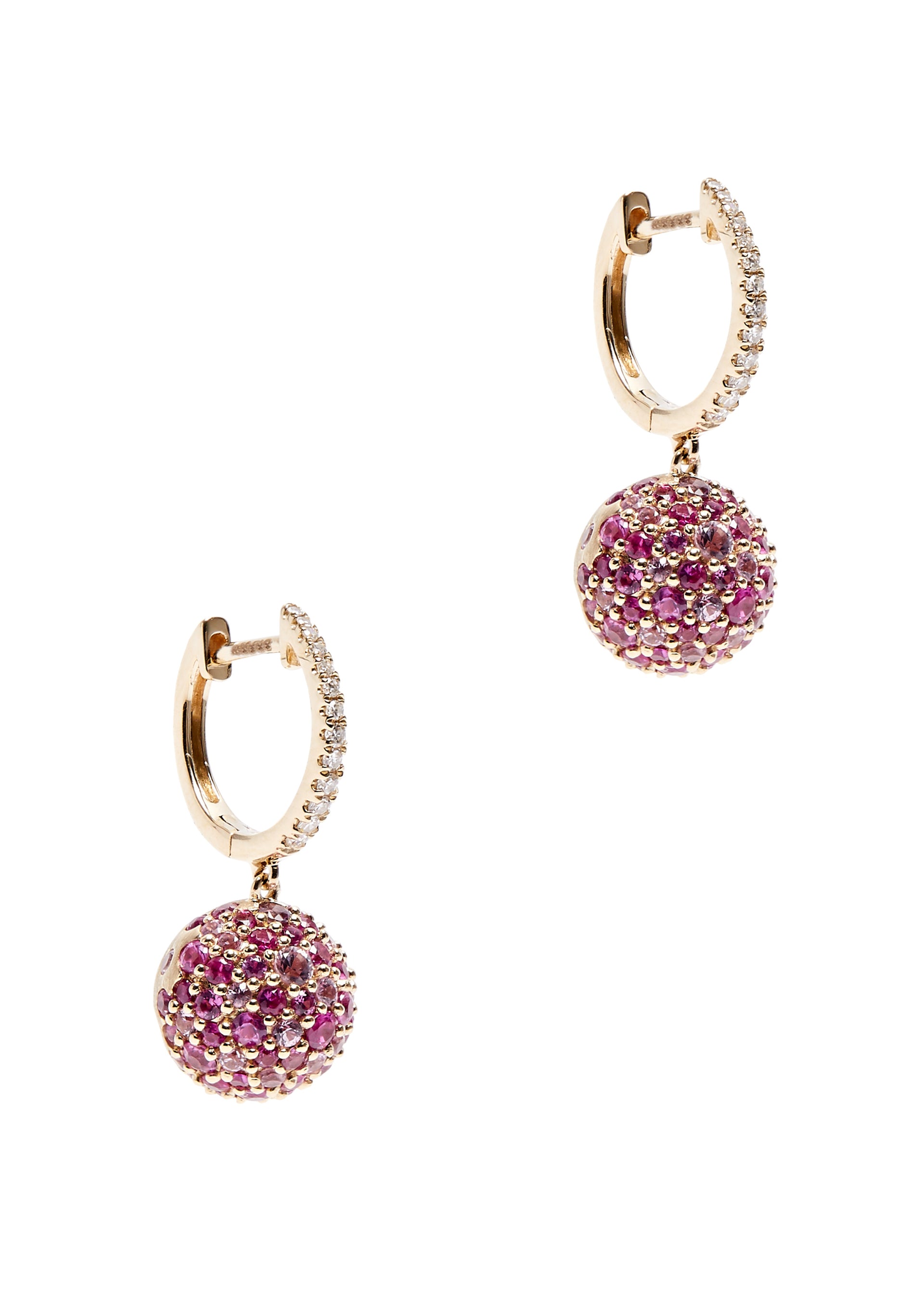 Bauble 14kt gold hoop earrings