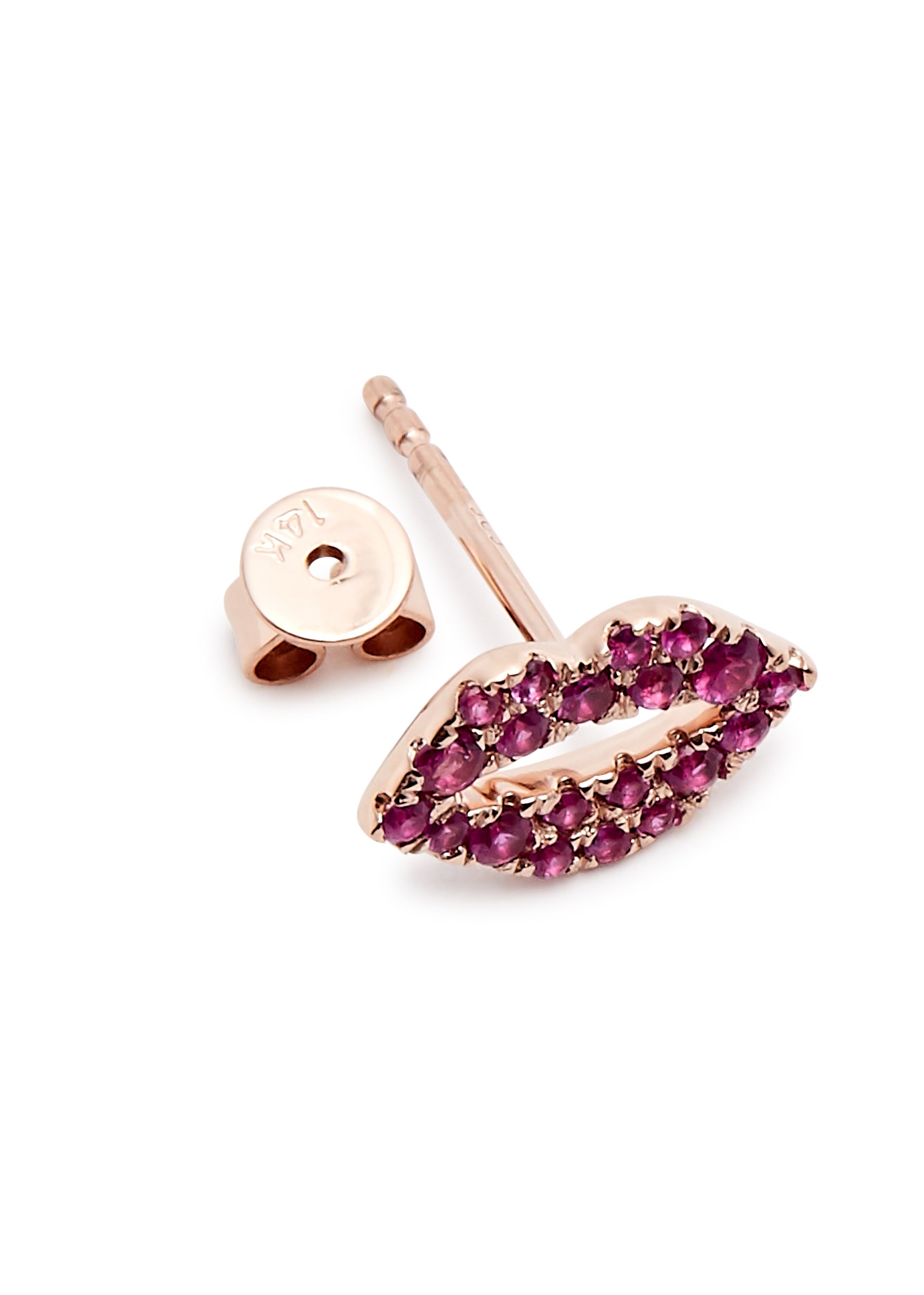 Scarlett Kiss 14kt rose gold single stud earring