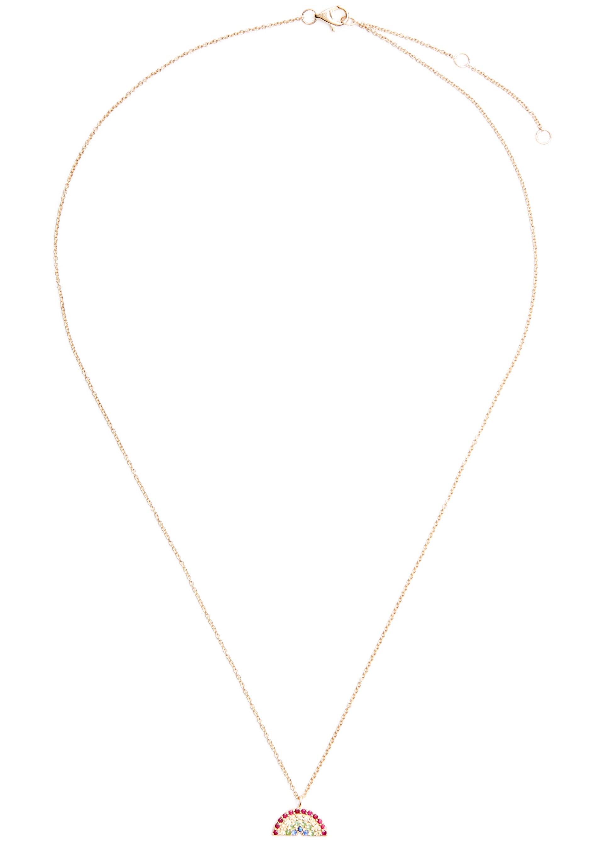 Rainbow 14kt gold necklace