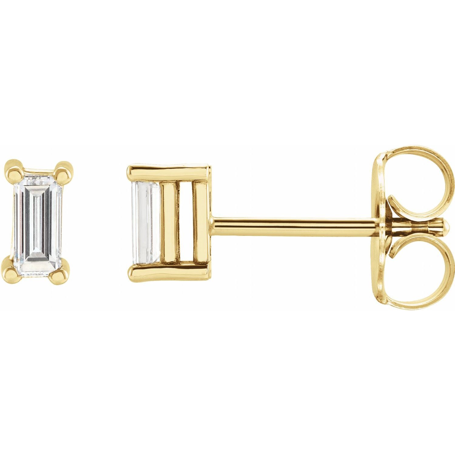 14K Gold 1/4ct Lab-grown Diamond Stud Earrings Clarity SI Color G-H
