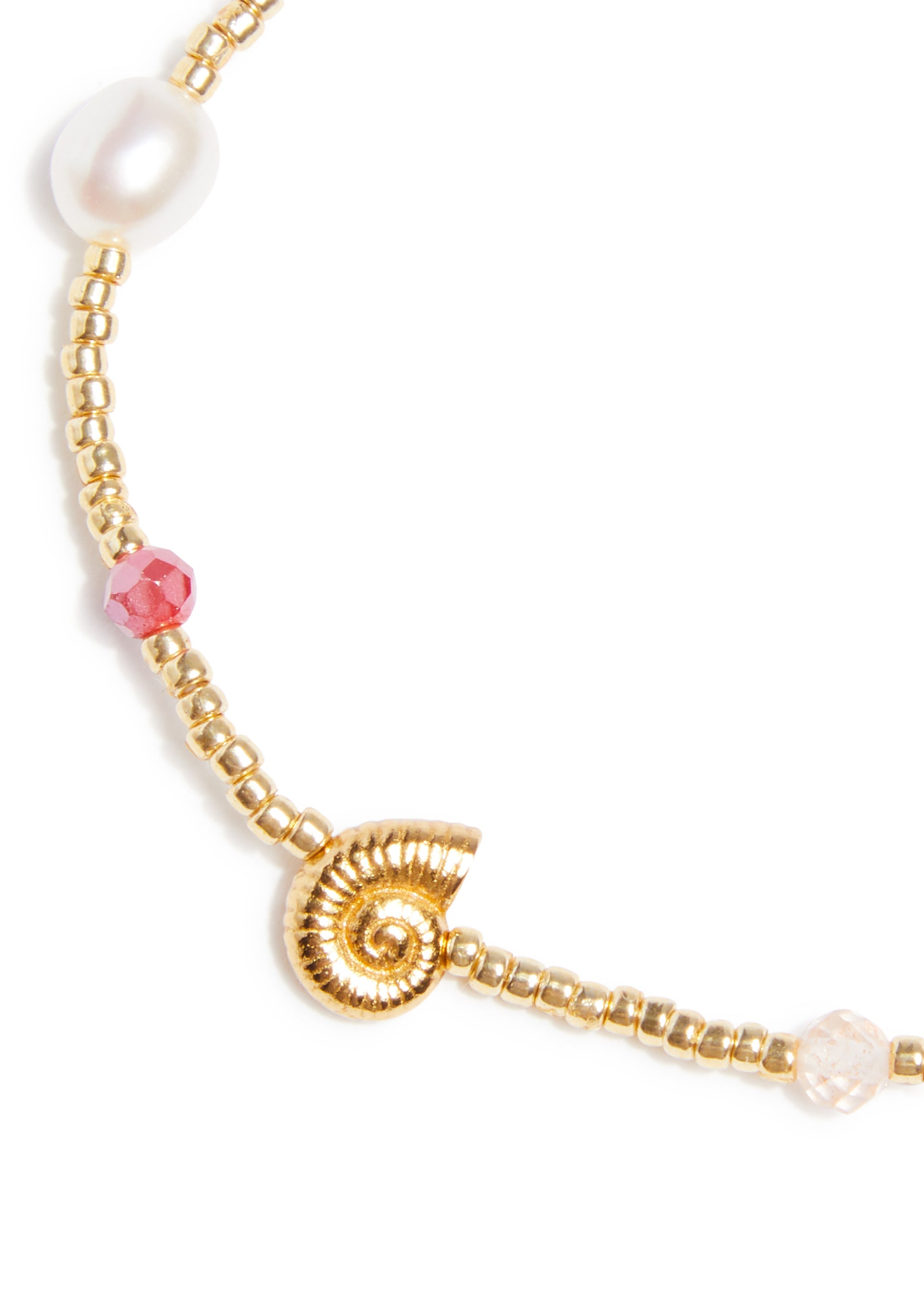 Spirale d'Or 18kt gold-plated beaded bracelet