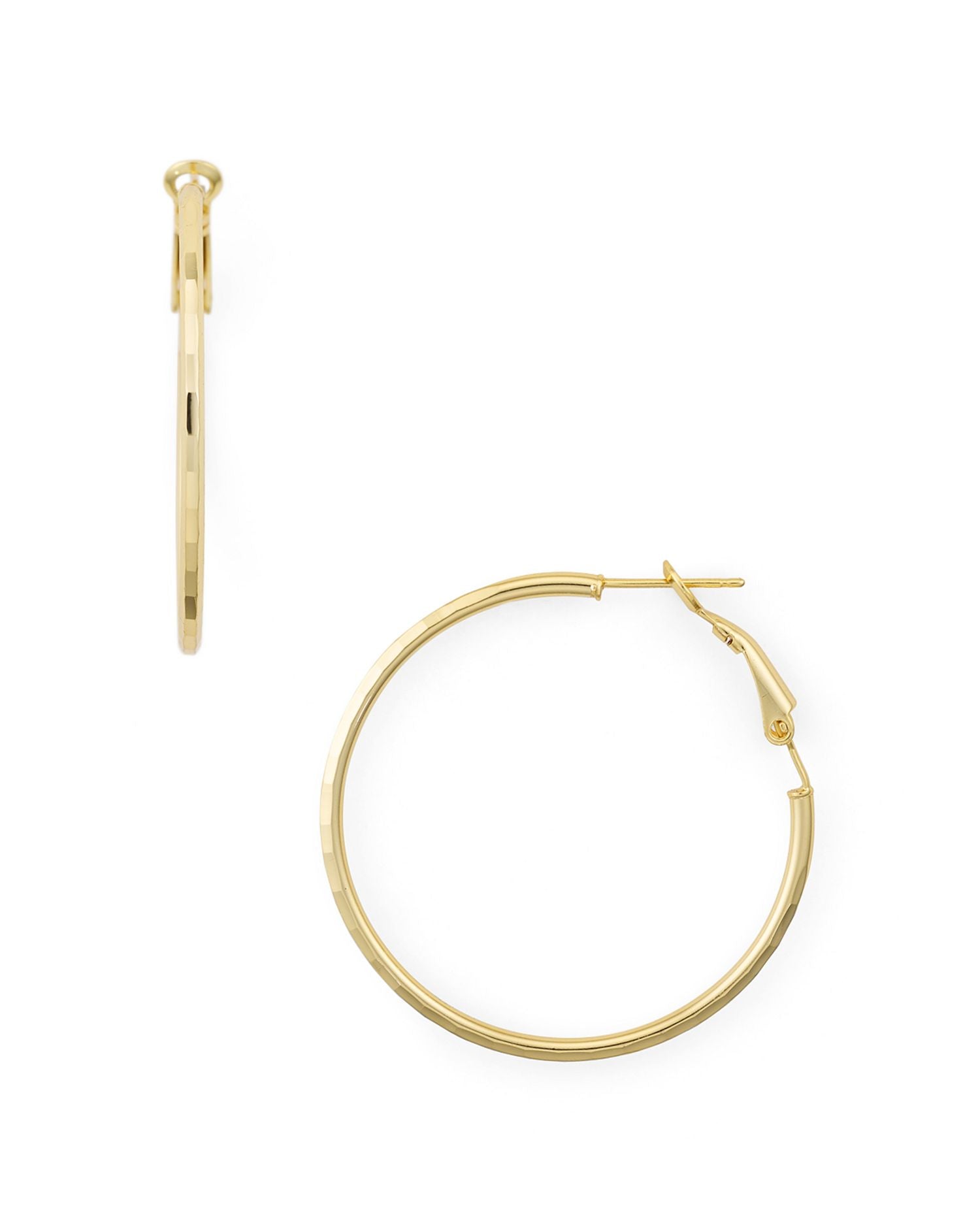 Disco Hoop Earrings in 18K Gold-Plated Sterling Silver - Exclusive