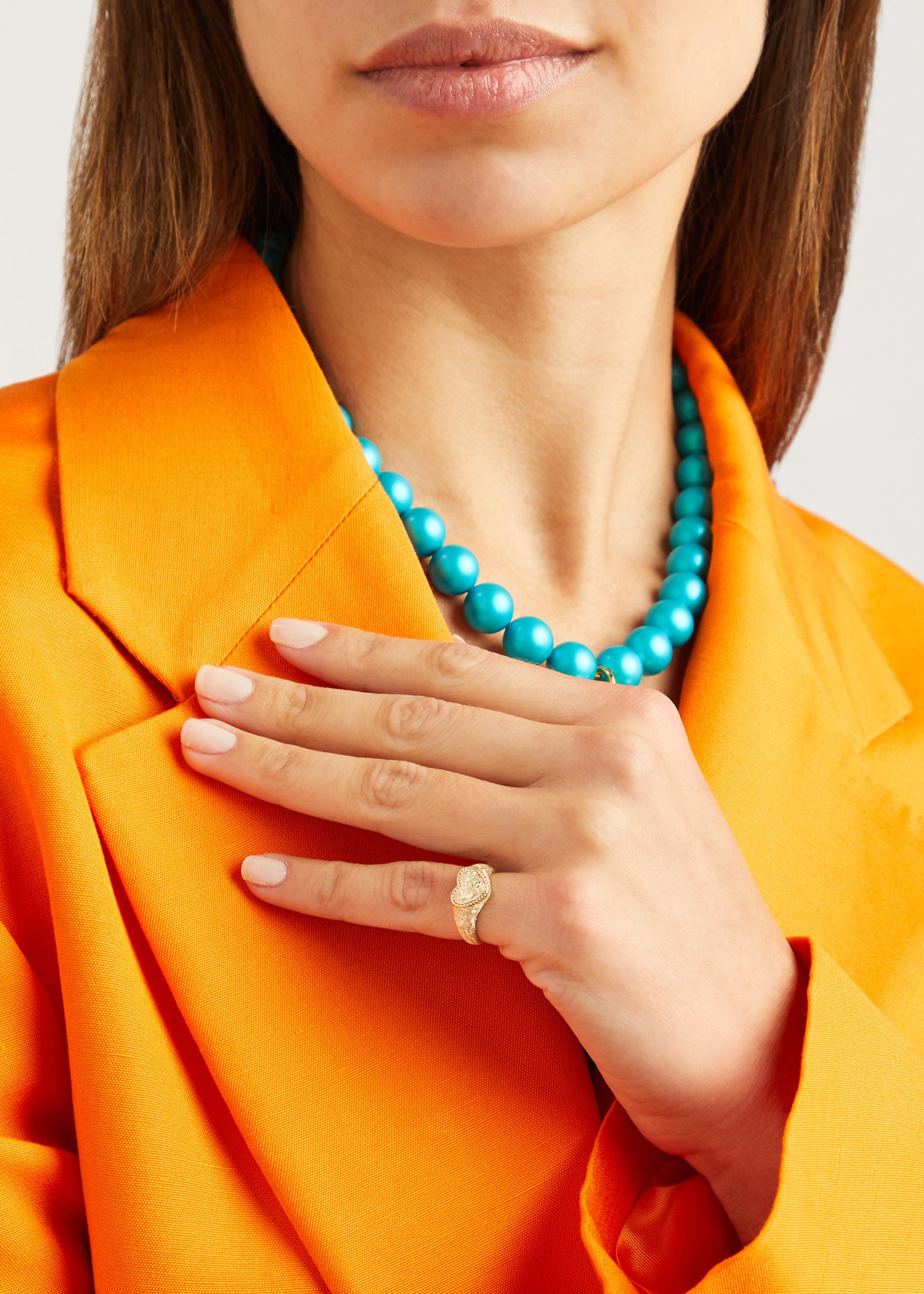 Baby Chevaliere glittered pinky ring