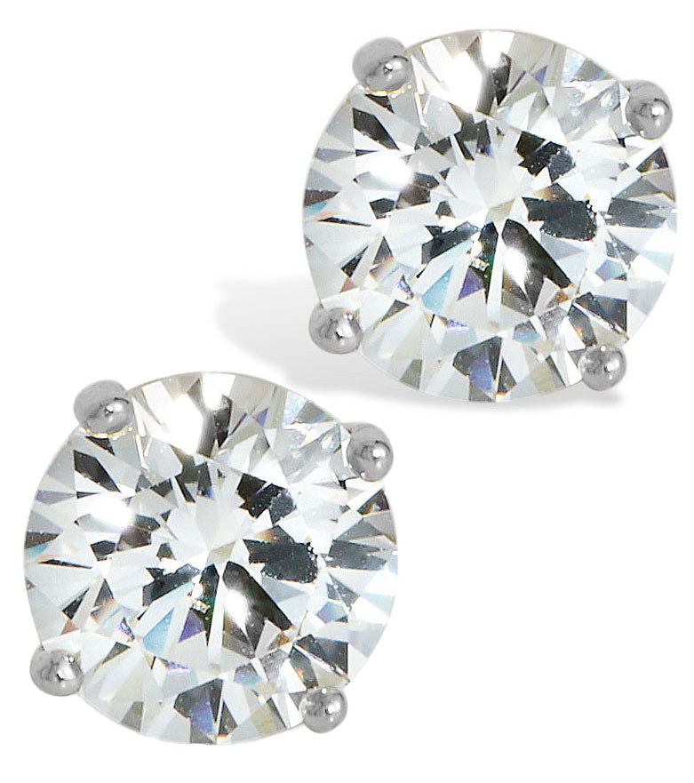 14KT Post / SS 7MM Swarovski Crystal Stud Earrings