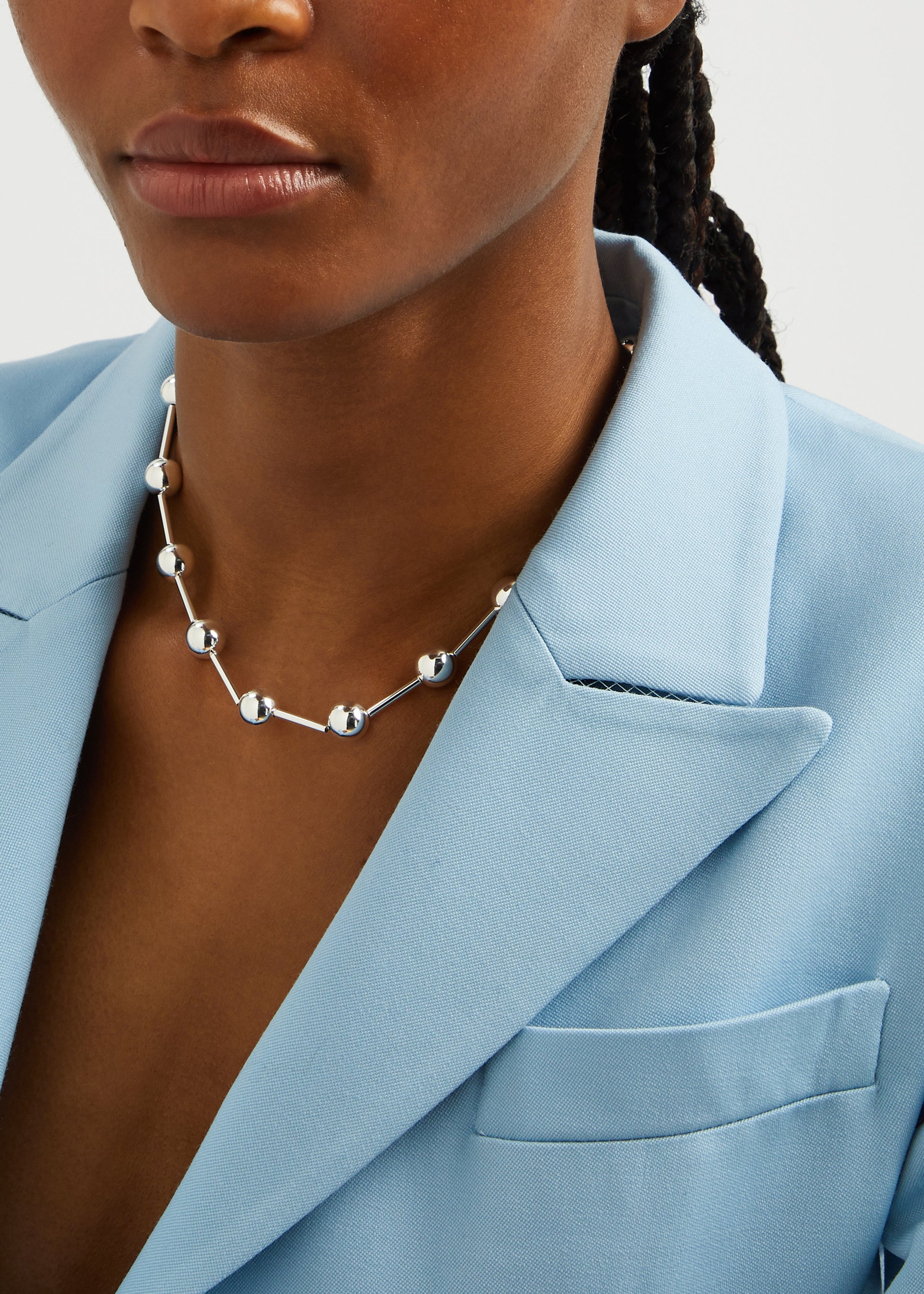 Celeste silver-dipped necklace