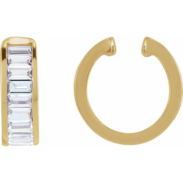 3.4Ct Lab-grown Diamond Hoop Earrings in 14K Yellow Gold