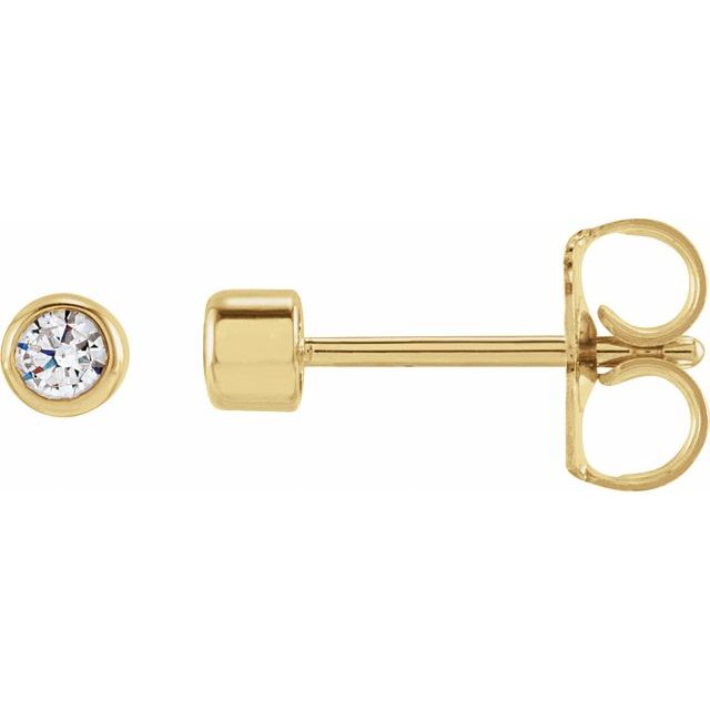 1.6Ct Round-Cut Lab-grown Diamond Earrings in 14K Yellow Gold