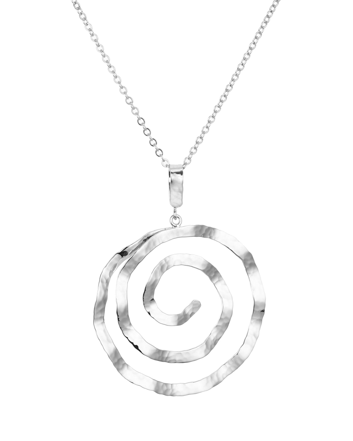 Hammered Spiral Pendant Necklace, 17' - Exclusive