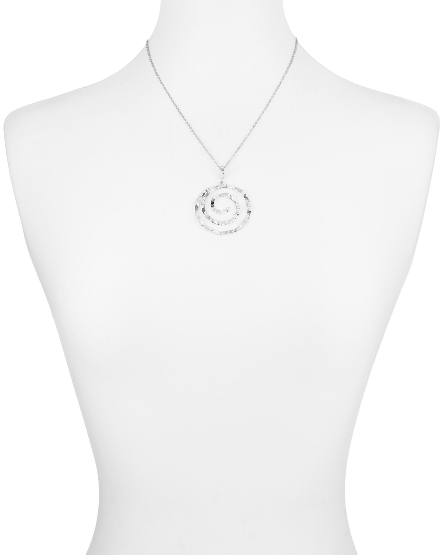 Hammered Spiral Pendant Necklace, 17' - Exclusive