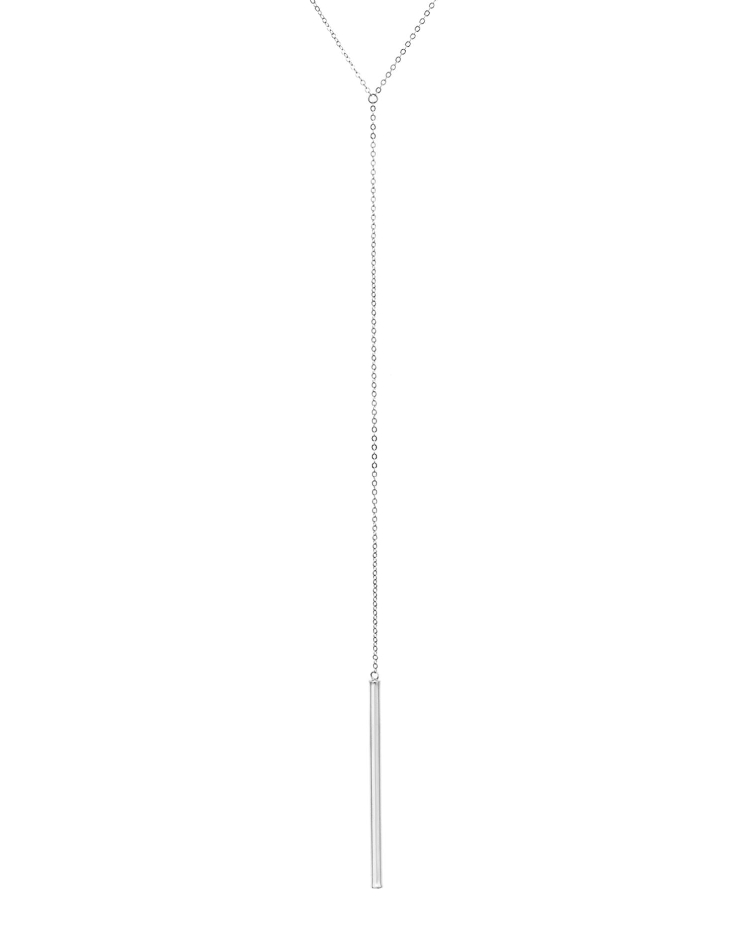 Bar Pendant Lariat Necklace, 21' - Exclusive