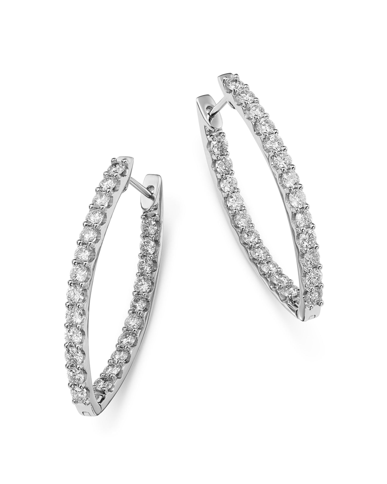 Diamond Inside Out Earrings in 14K White Gold, 3.0 ct. t.w. - Exclusive