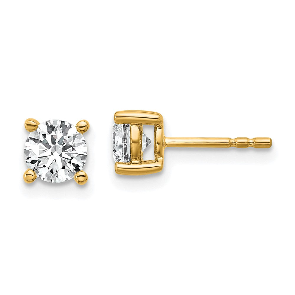 14k Gold 1/5 CT Round Lab Grown Diamond Stud Earrings VS Clarity D-E Color