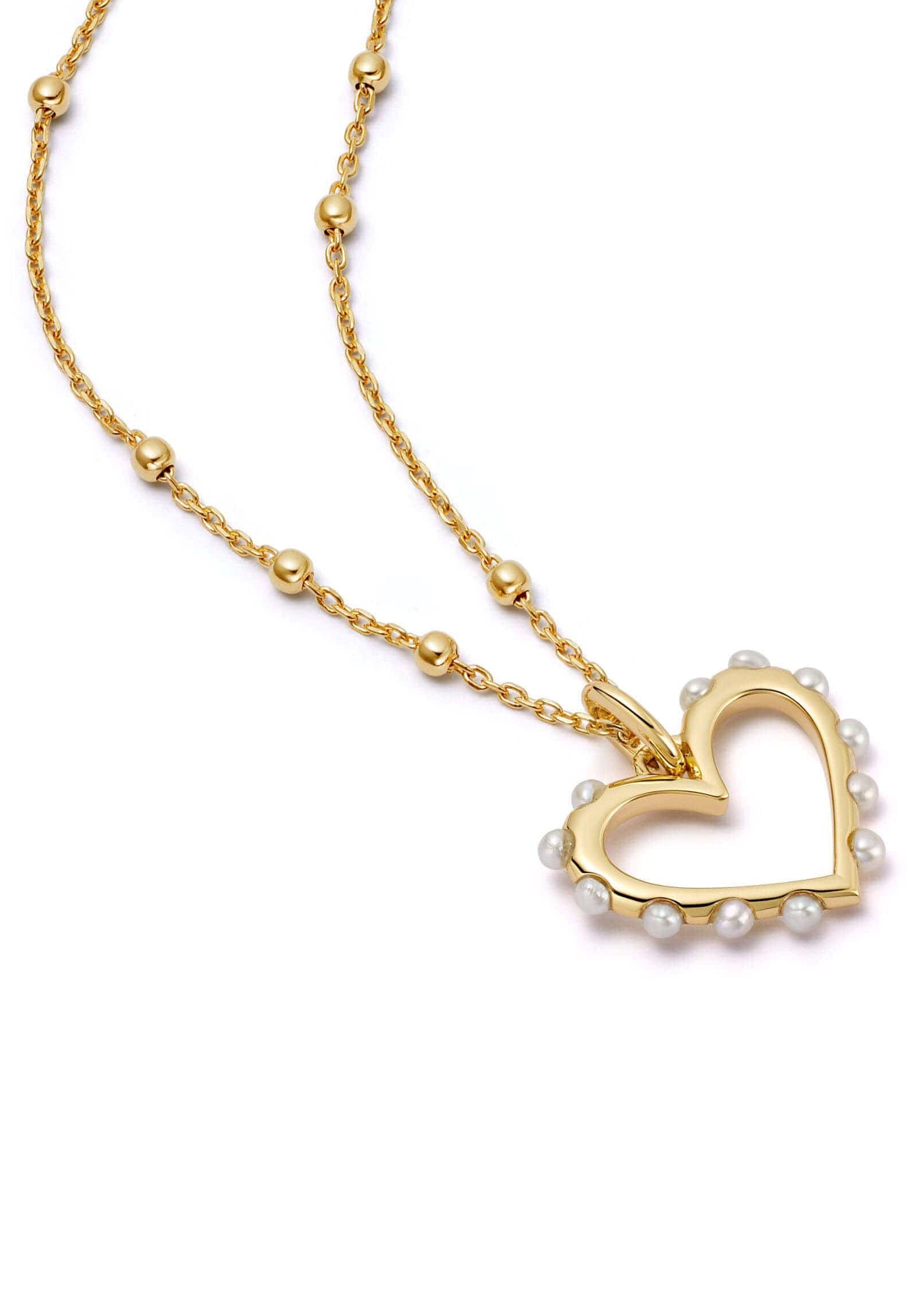 Heart 18kt gold-plated necklace
