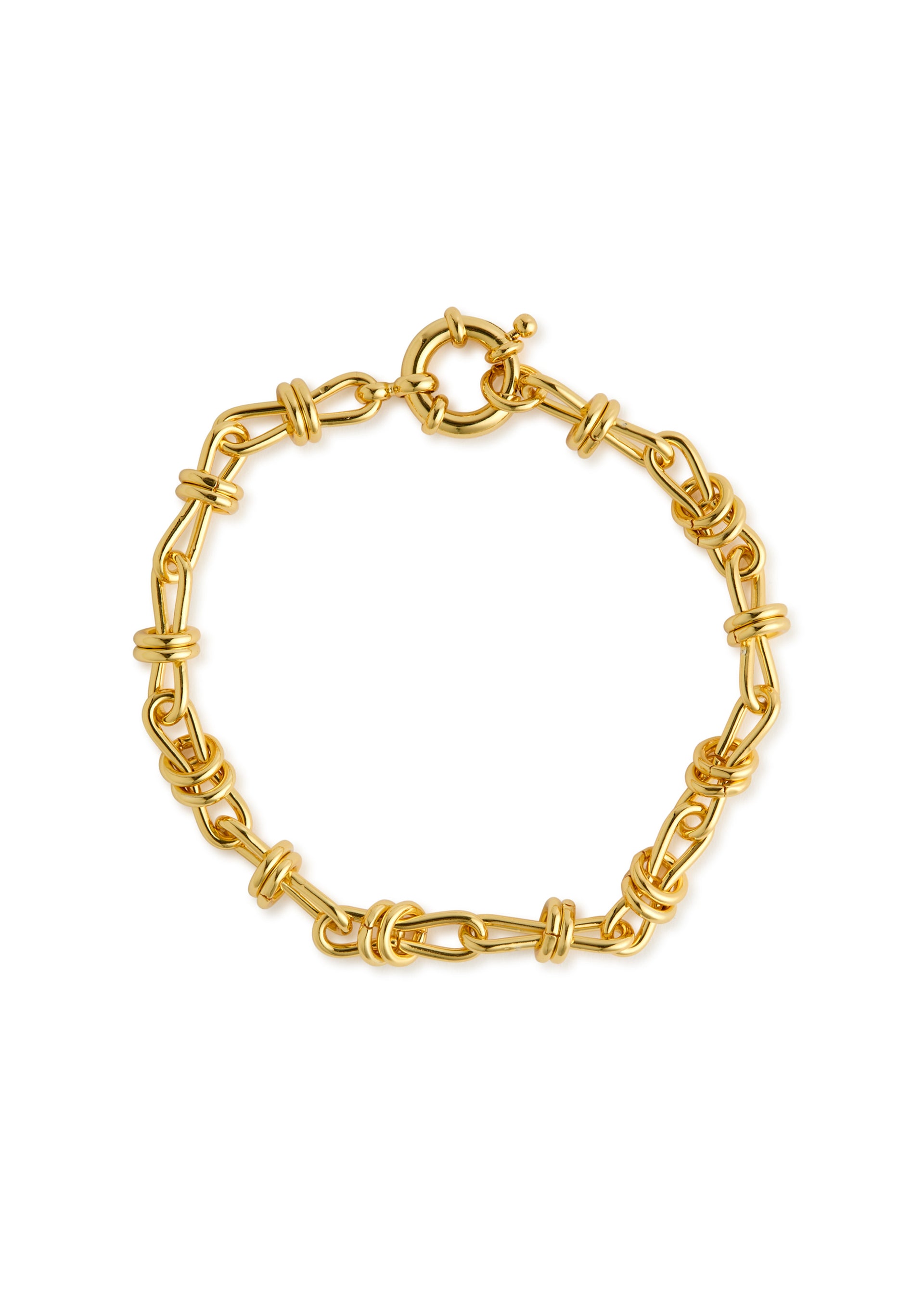 X Polly Sayer Knot 18kt gold-plated bracelet