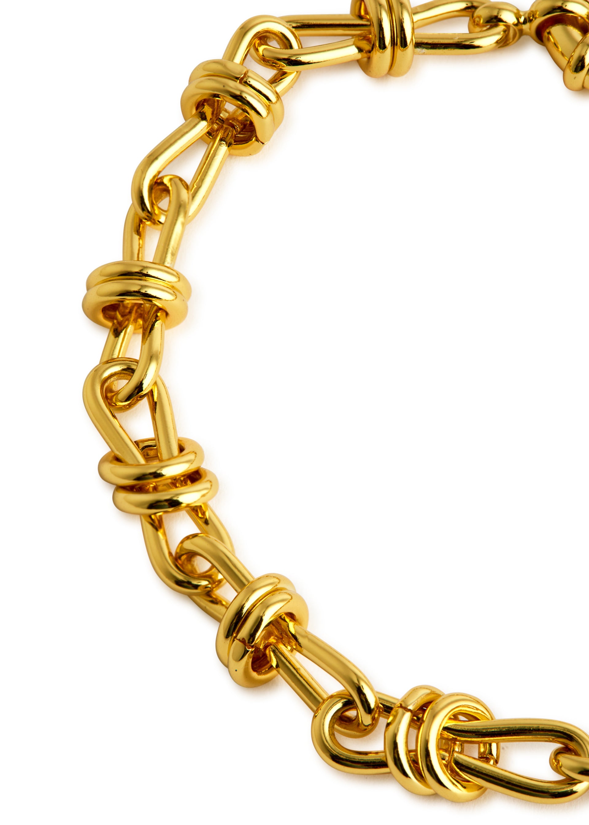 X Polly Sayer Knot 18kt gold-plated bracelet