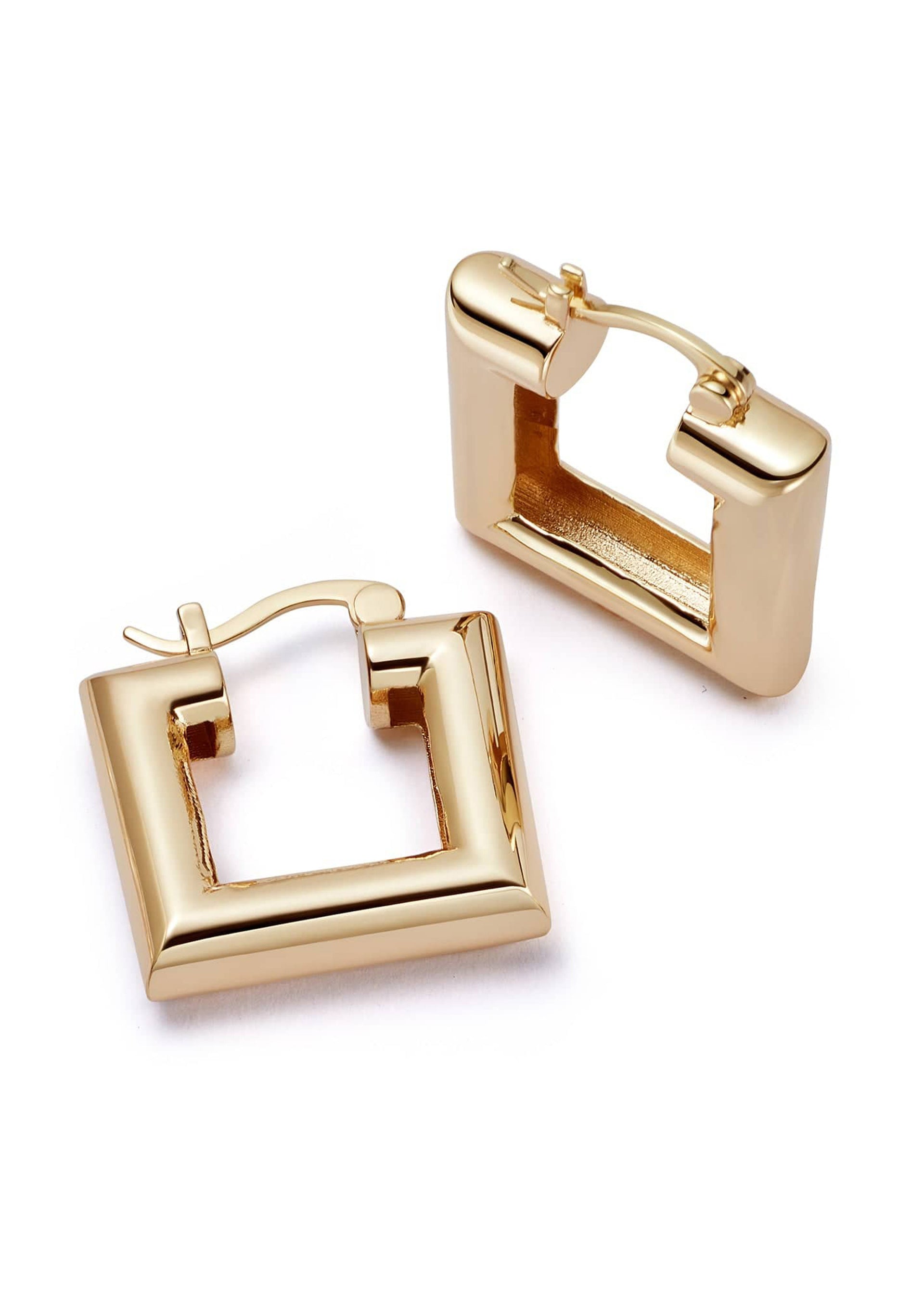 X Polly Sayer Chubby 18kt gold-plated hoop earrings
