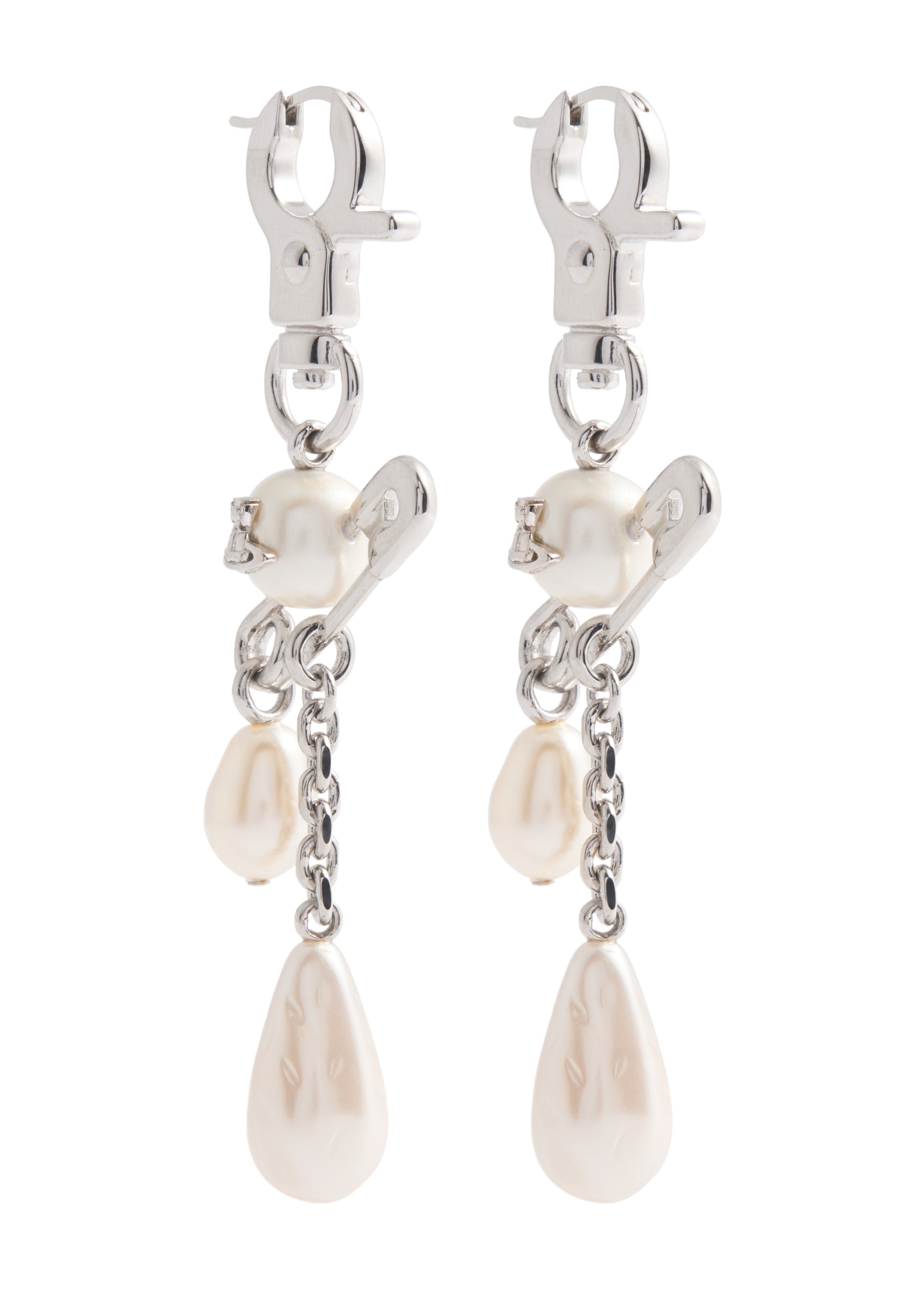 Claude pearl-embellished drop earrings