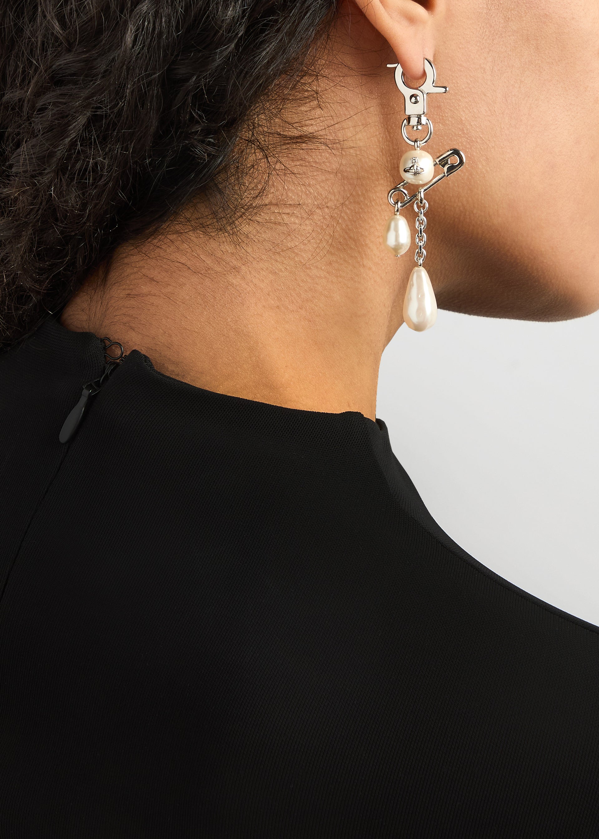 Claude pearl-embellished drop earrings