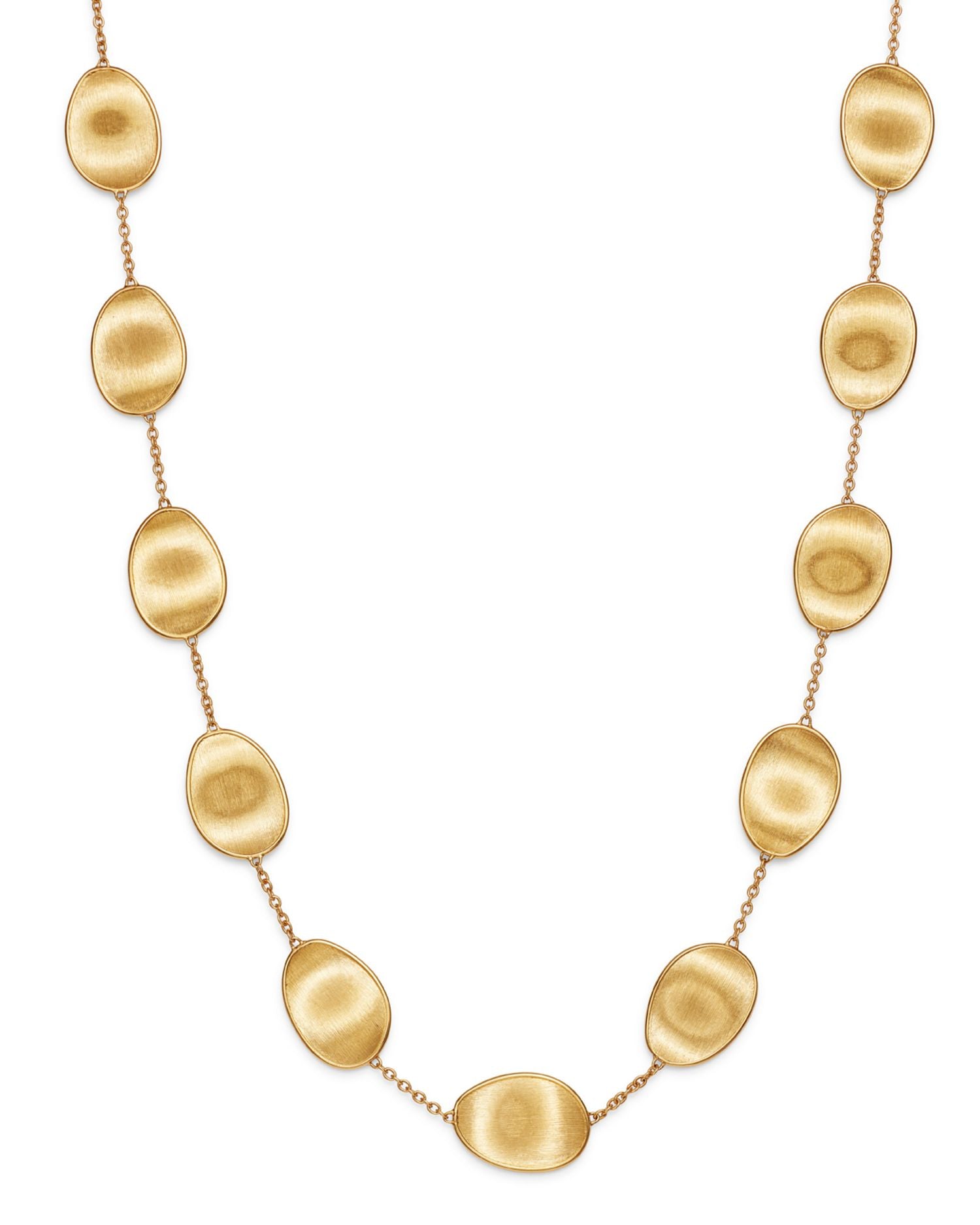 18K Yellow Gold Lunaria Station Collar Necklace, 17"