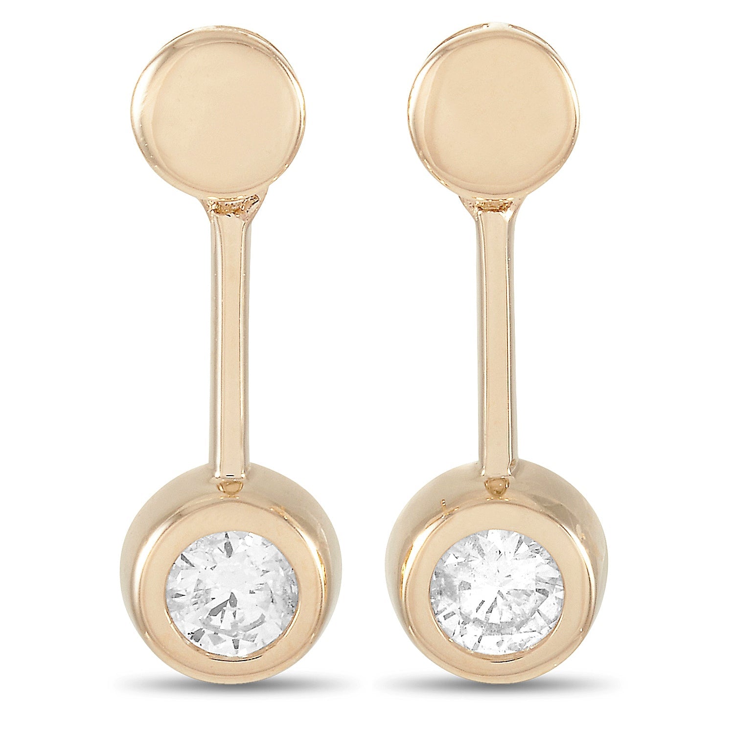14K Yellow Gold 0.58 ct Diamond Earrings
