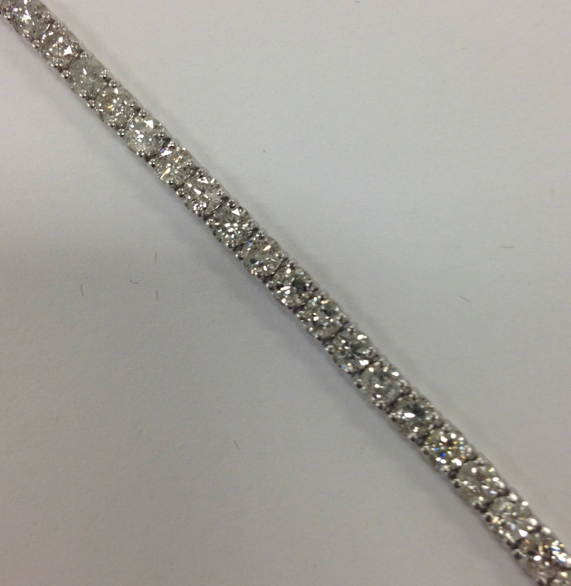 7ct Diamond Tennis Bracelet 14K White Gold Women's 7' Round Cut