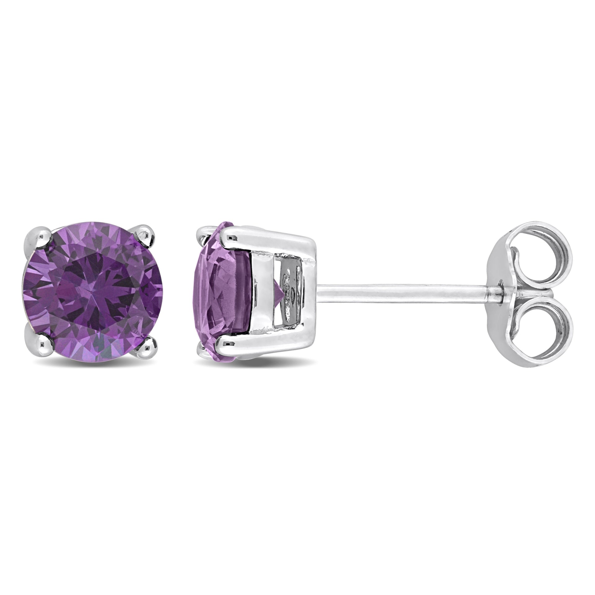 Mimi & Max 2ct TGW Simulated Alexandrite Stud Earrings in Sterling Silver