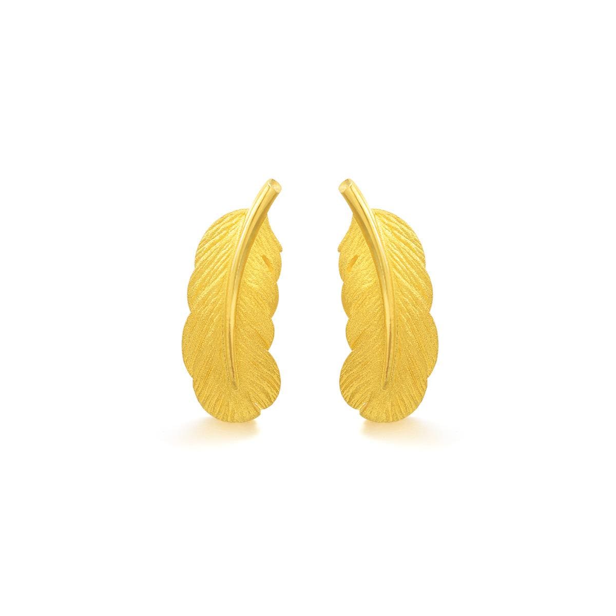 gold-feather-earrings-chow-sang-sang