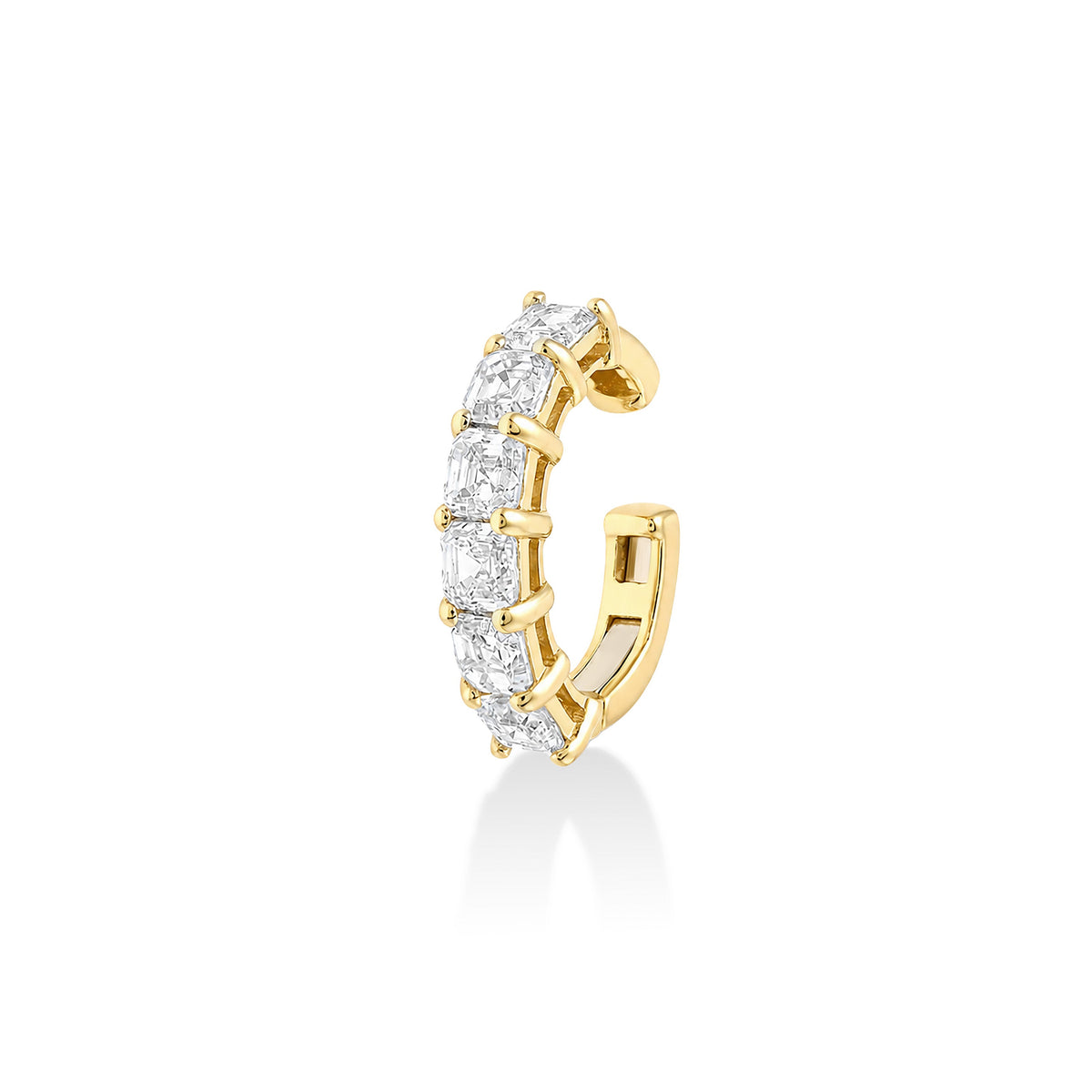 Asscher Cut Lab Diamond Ear Cuff