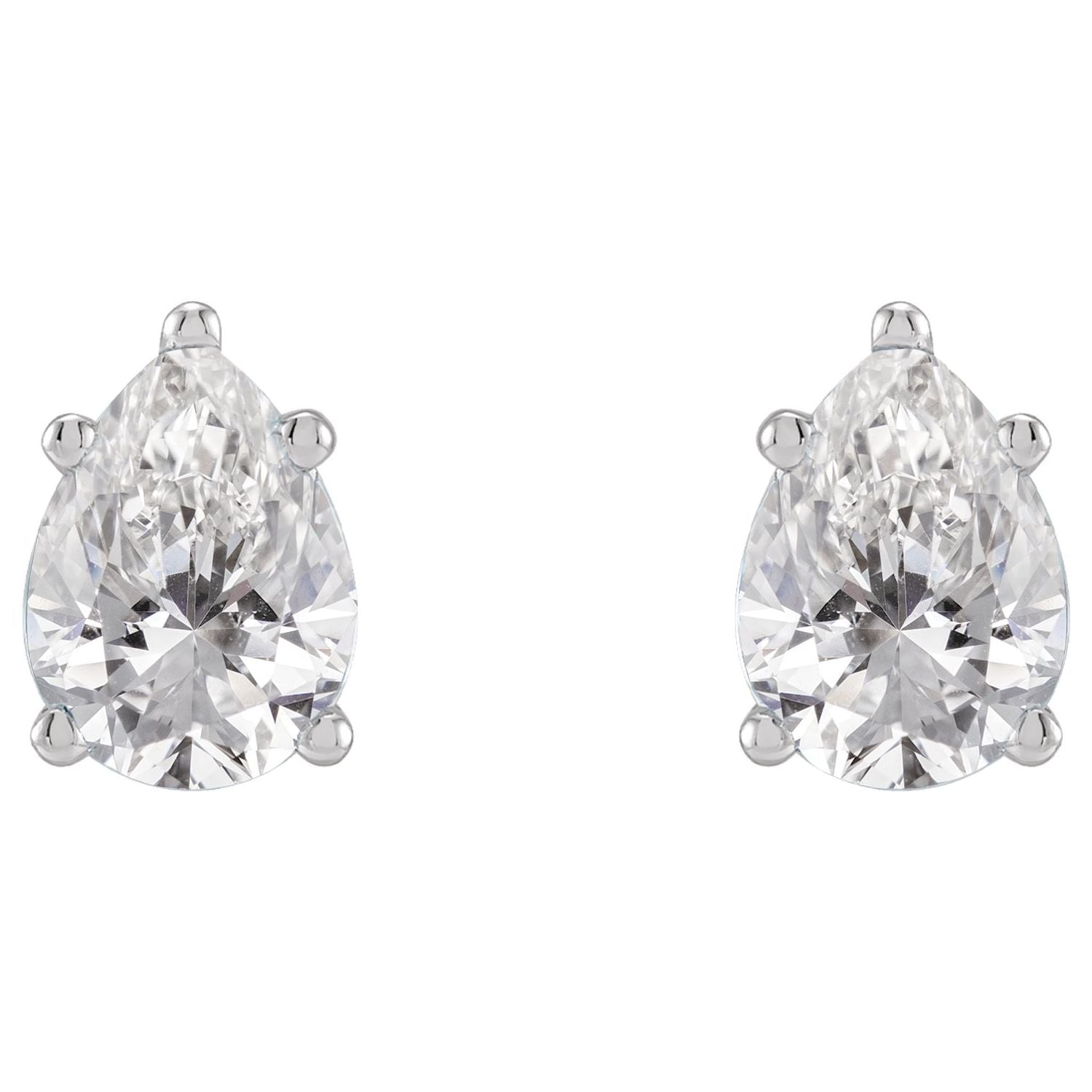 14K Gold 5/8ct Lab-grown Diamond Earrings Clarity SI Color G-H