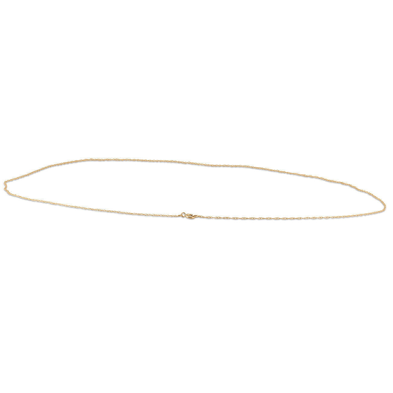 Solid 10k Yellow Gold 18' Dainty Chain With Spring Ring