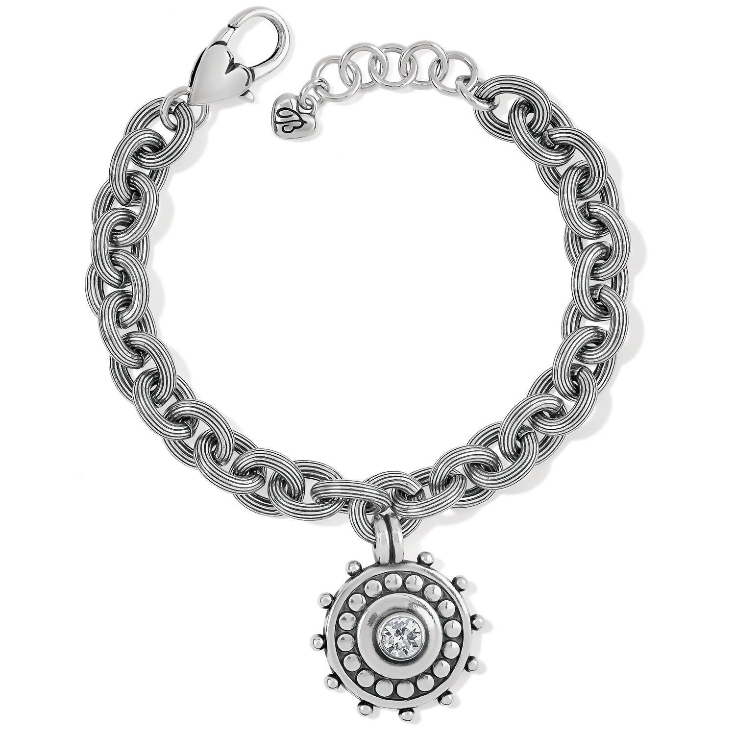 Women's Pebble Dot Medali Chain Bracelet In Silver