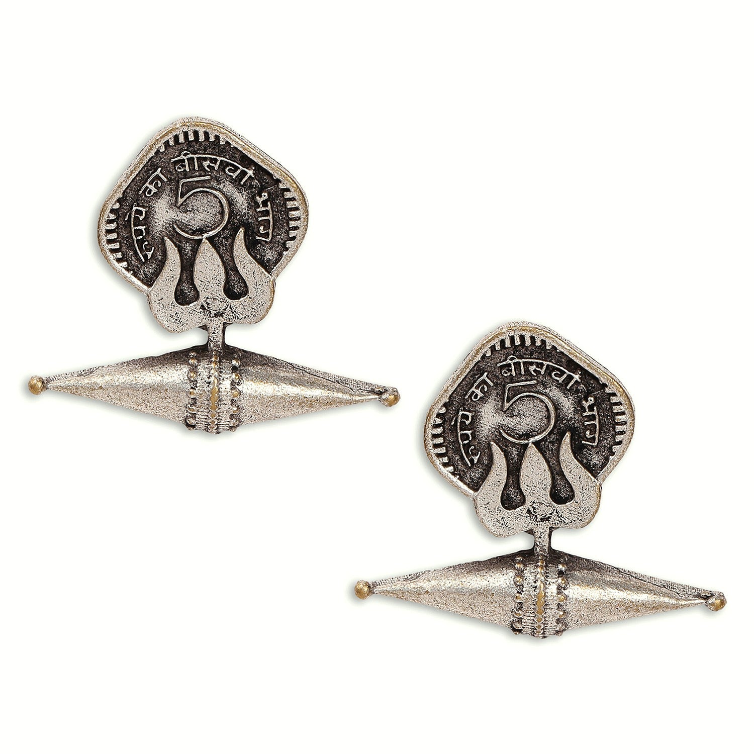 Silver Plated Contemporary Stud