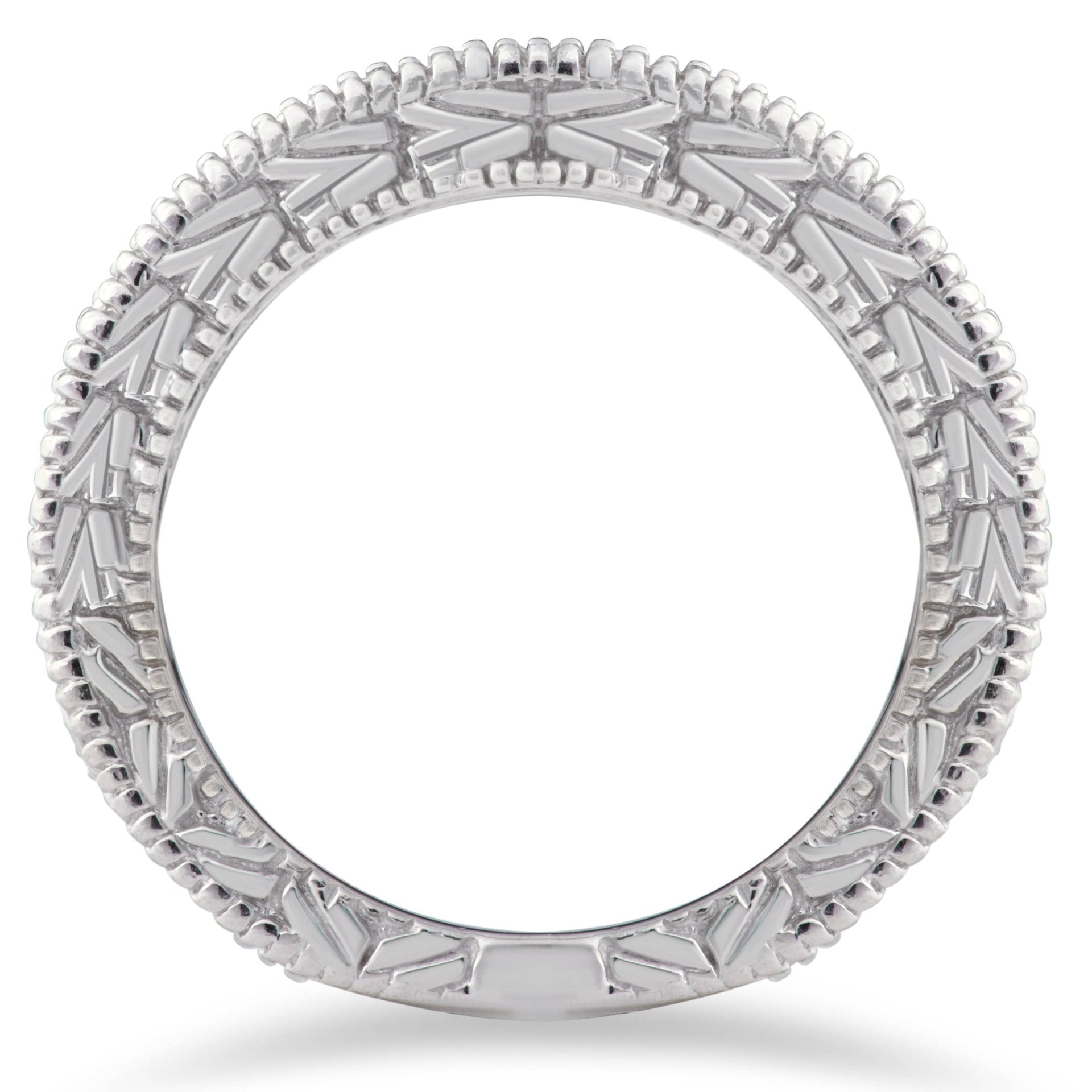 1 5/8 ct Lab Created Diamond Ring Vintage Antique Filigree 14K White Gold