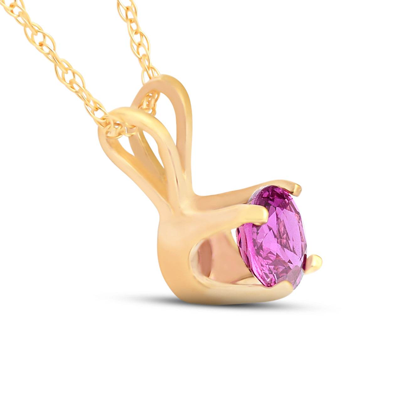 1/2 CT Ruby Solitaire Pendant 14K Yellow Gold