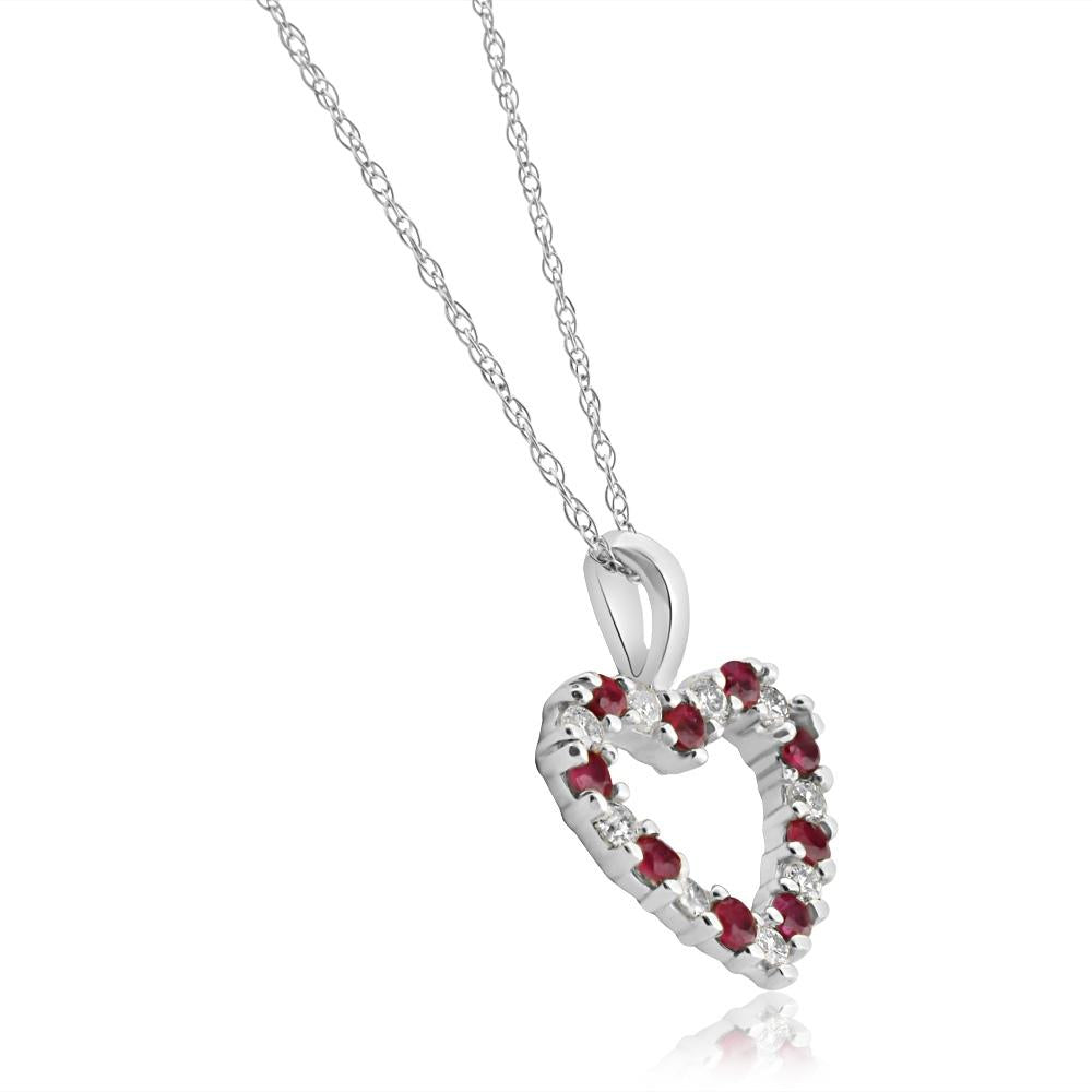1/2 ct Diamond Heart Pendant in White, Yellow, or Rose Gold