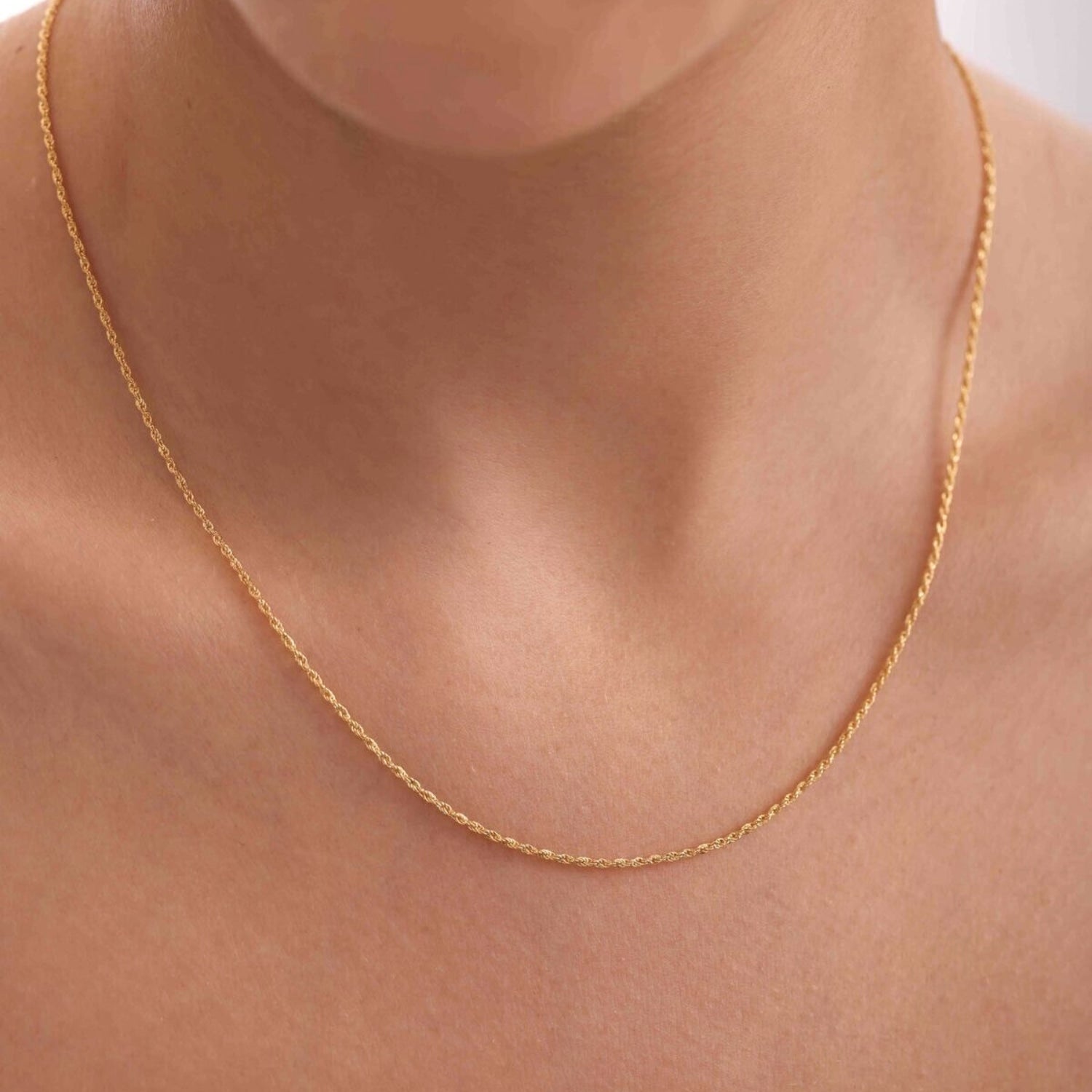 9Ct Solid Gold Italian Rope Chain Necklace