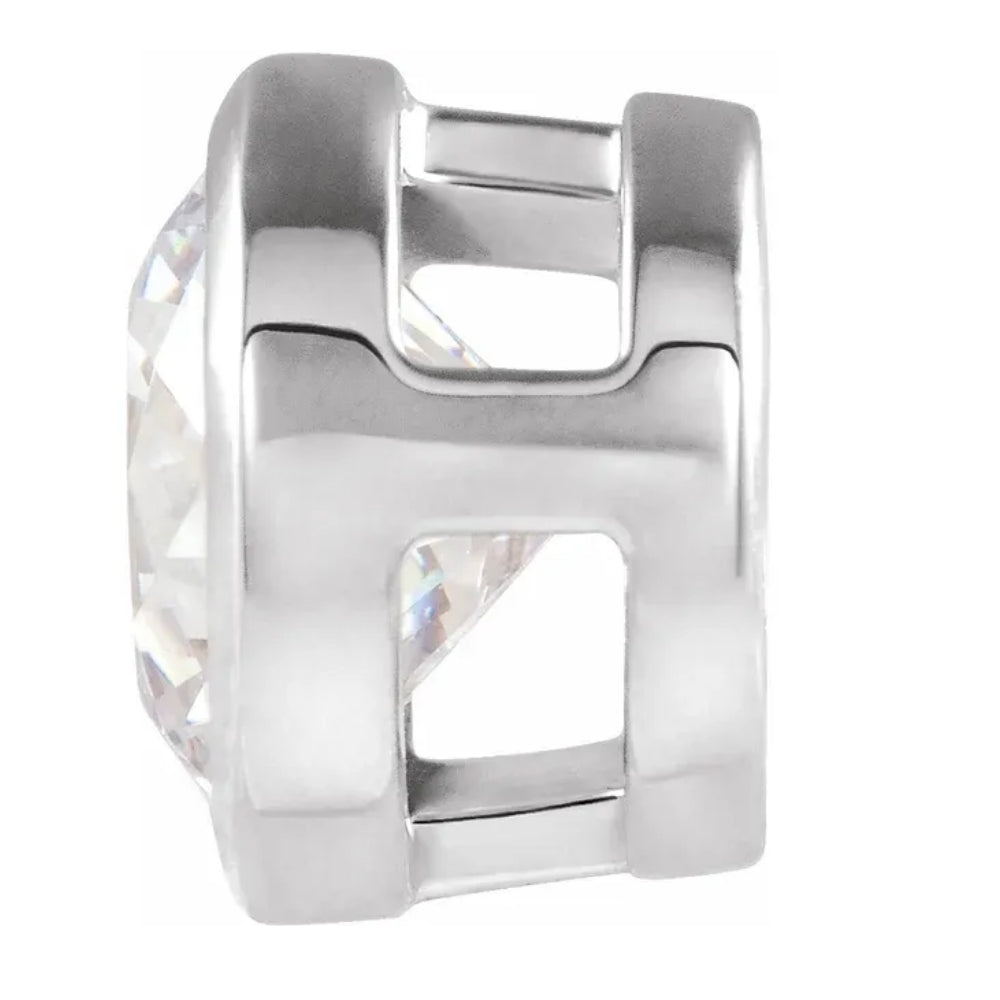 VS 1 Ct Solitaire Lab Grown Diamond Pendant Necklace in 14k White or Yellow Gold