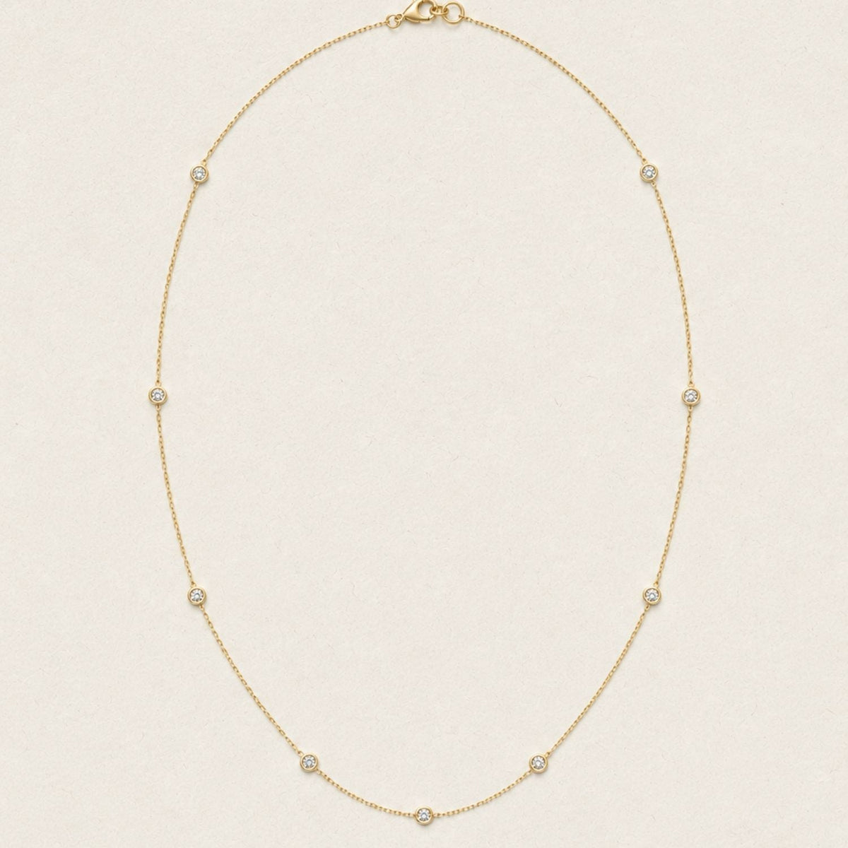 Aurora 9 2mm Diamond Station Necklace