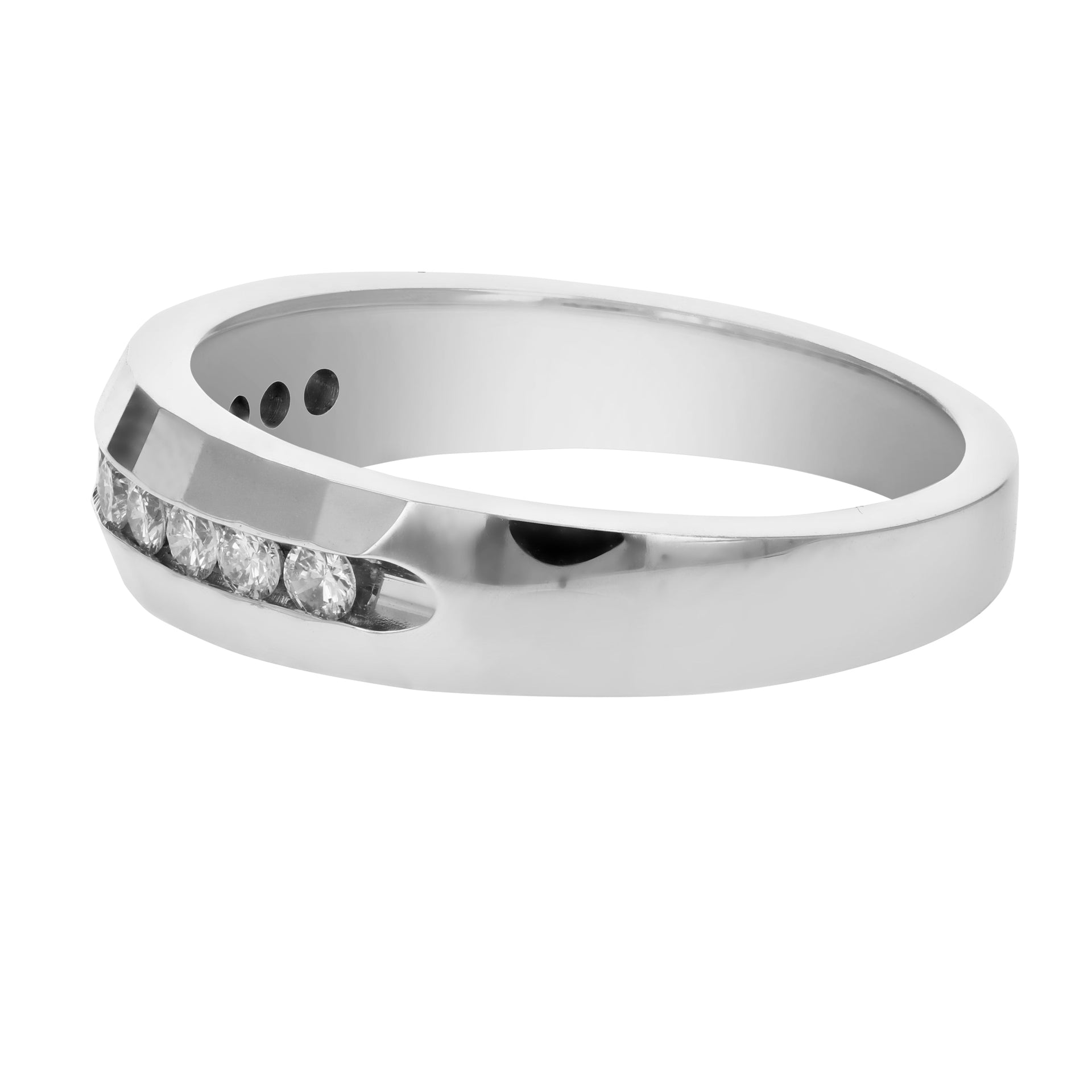 1/4 cttw SI1-SI2 Certified Machine Diamond Wedding Band 14K Gold